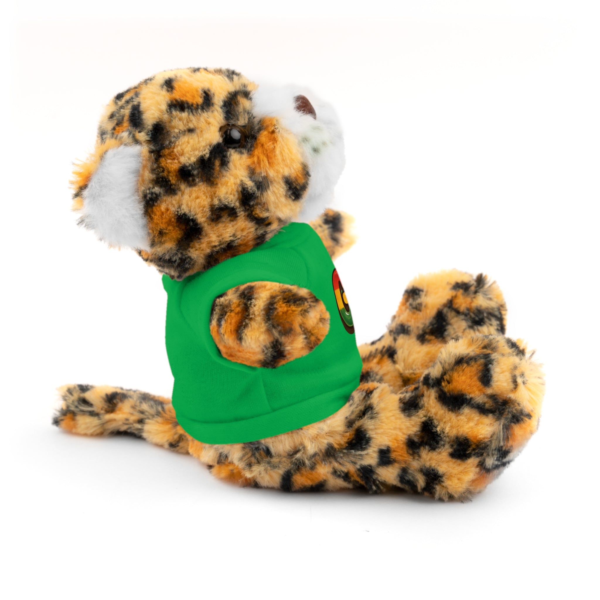 Grow Clothing™ - Rasta Bubble Shirt on your favorite Stuffed Animal, Cute Plush Toy, Gift for Kids, Motivational Bear, Birthday Present, Huggable Friend, Inspiring Decor
