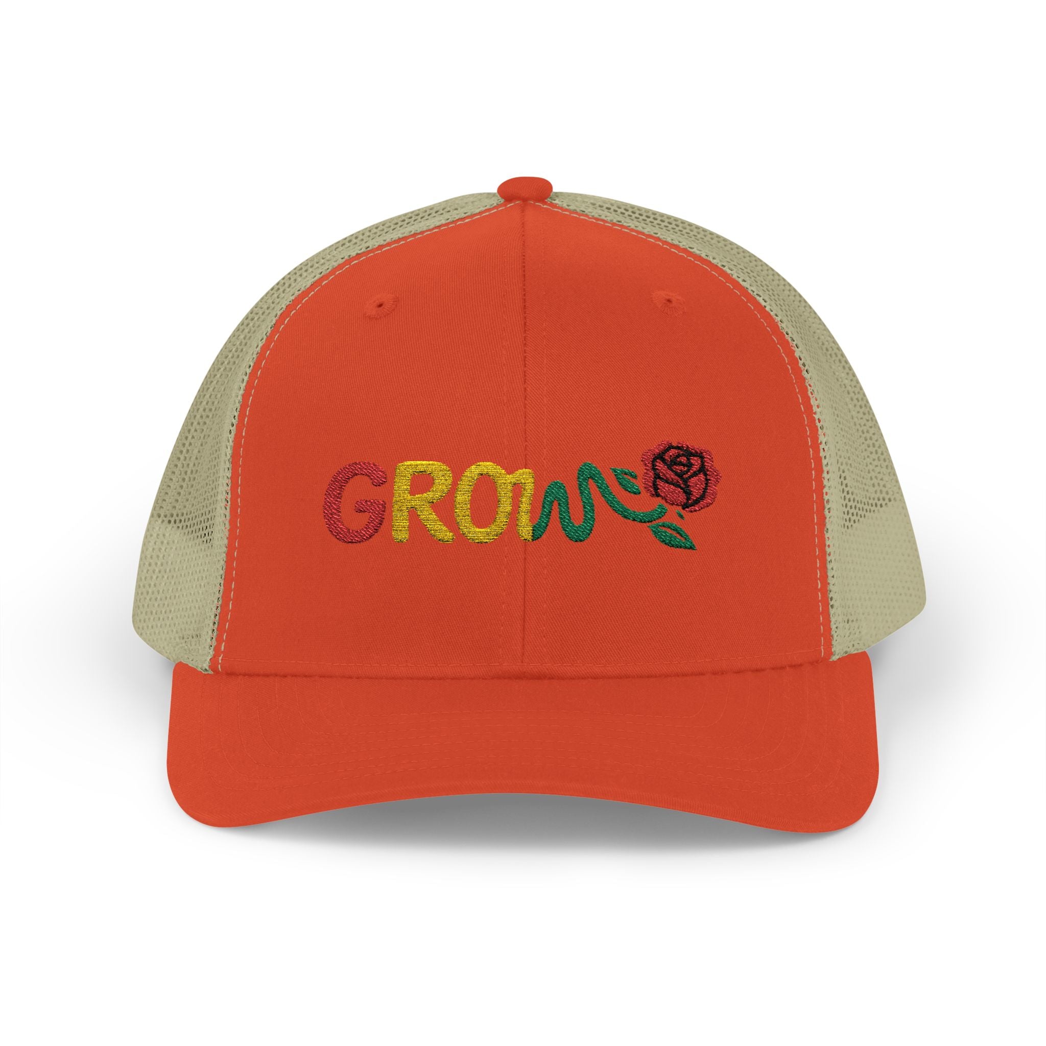 Grow Clothing™ Embroidered Rasta Snapback Trucker Hat - Good Quality - Positive Streetwear
