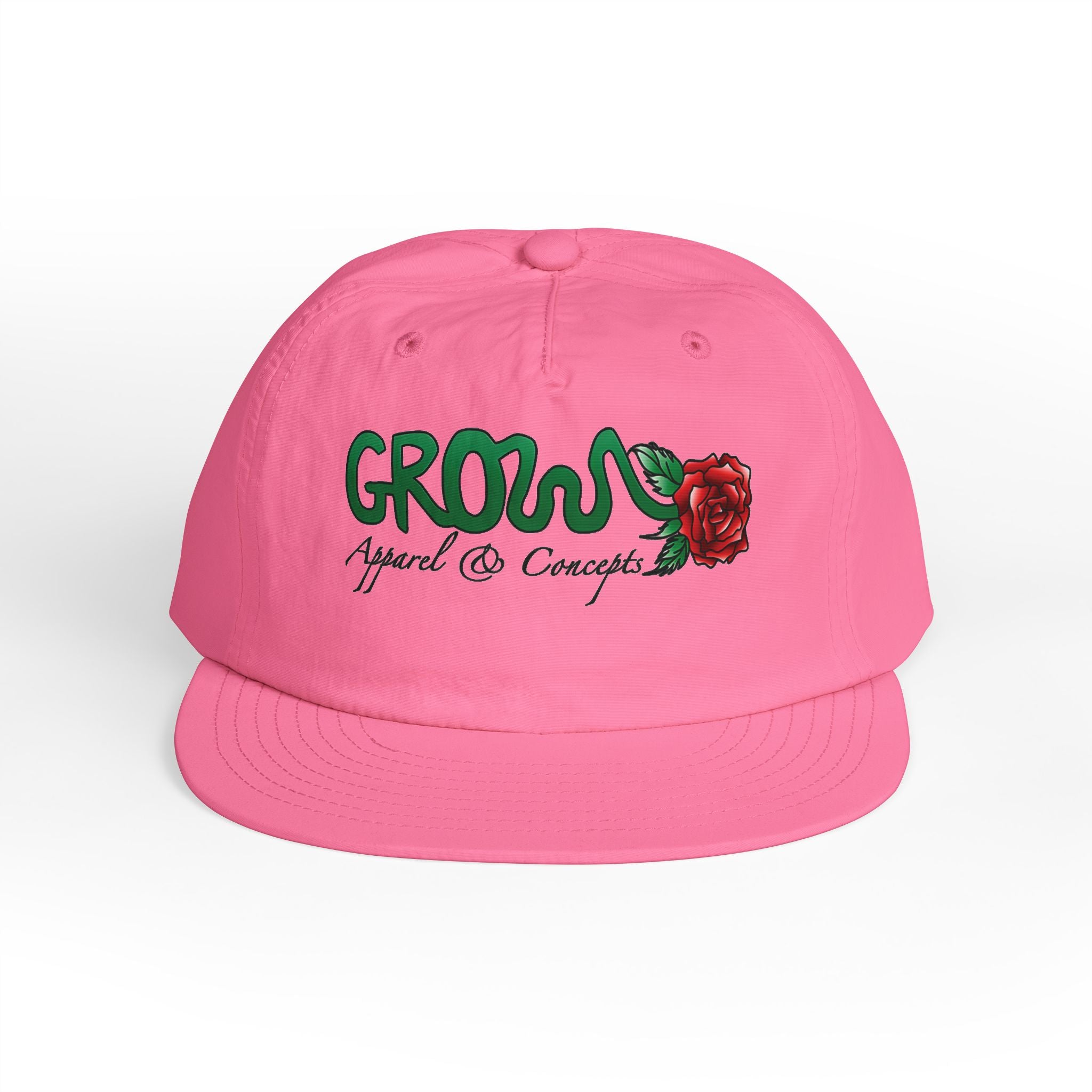 Grow Clothing™  Iconic Surf Cap (printed) was one of our first, unisex, many colors, snapback, nylon, GREAT quality (great surf hat!)