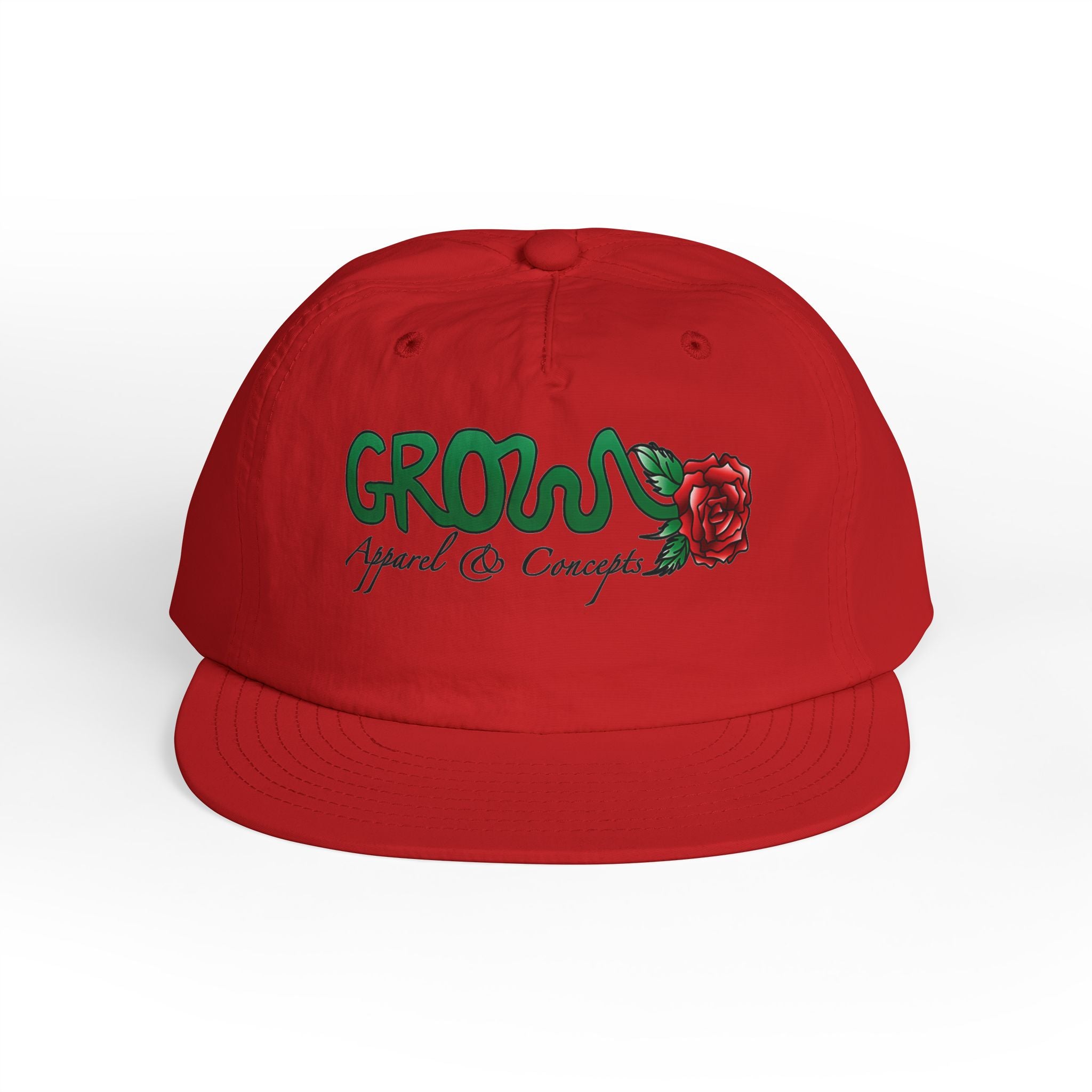Grow Clothing™  Iconic Surf Cap (printed) was one of our first, unisex, many colors, snapback, nylon, GREAT quality (great surf hat!)