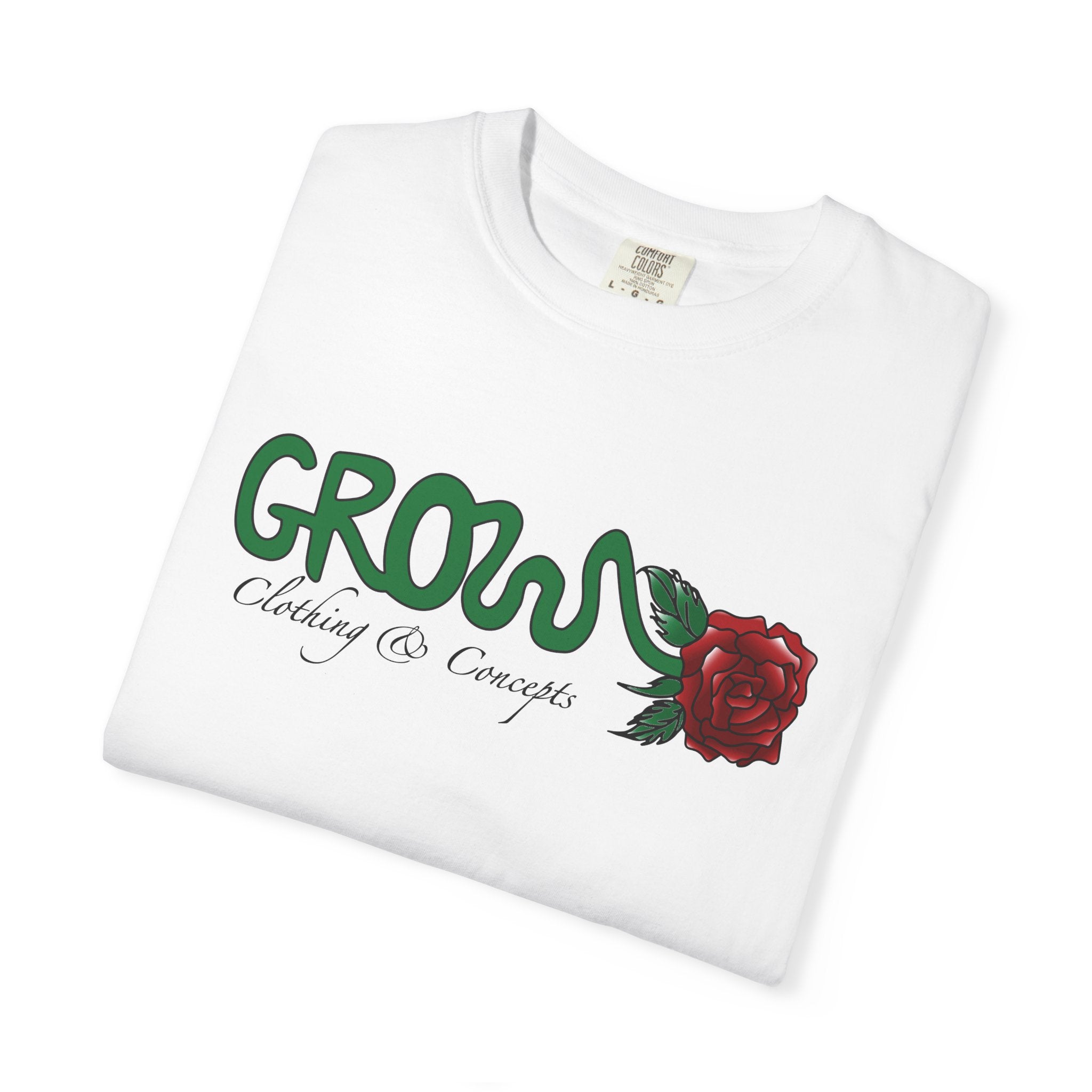 Grows high quality soft cotton T-Shirt, relaxed fit, blue & red rose, unisex, Limited