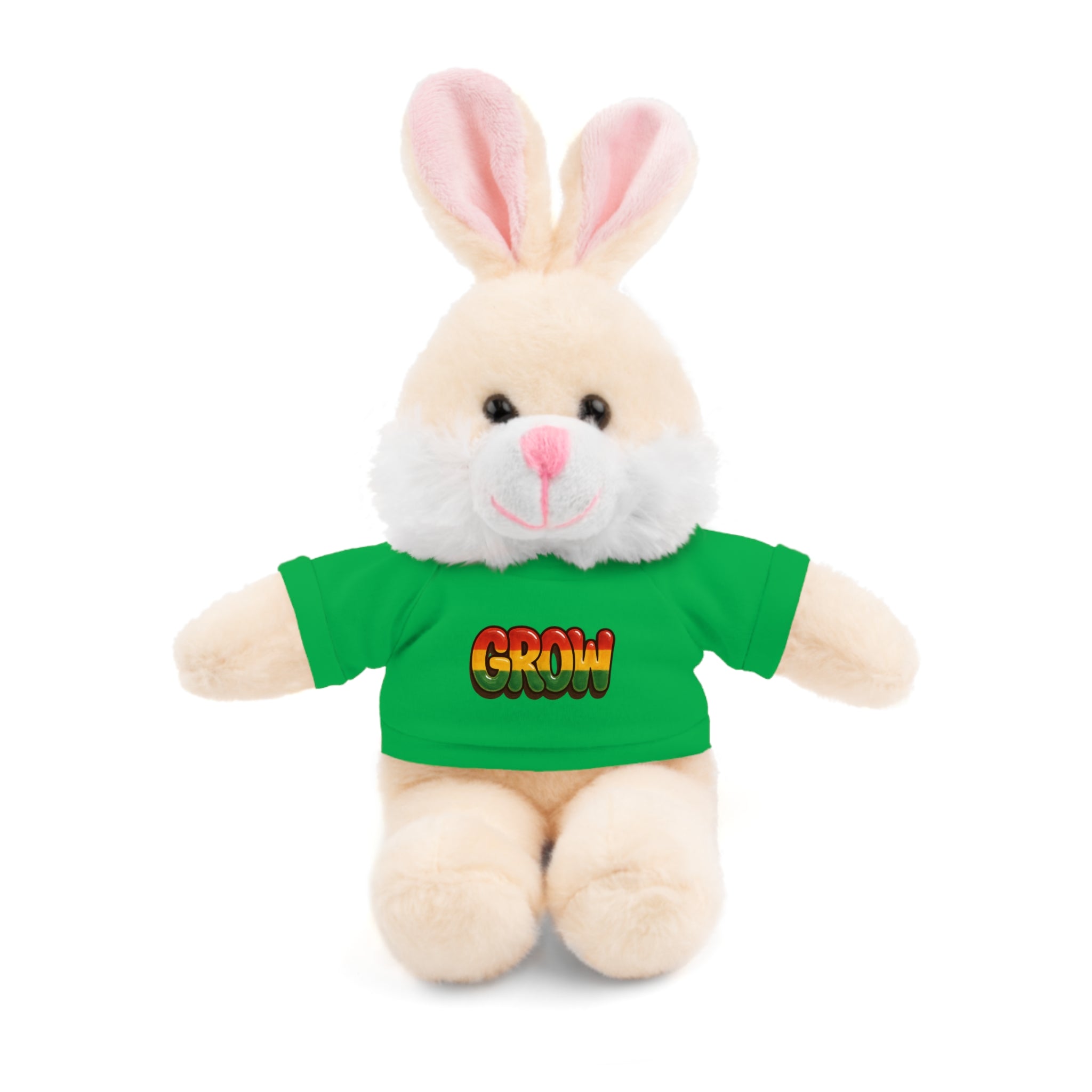 Grow Clothing™ - Rasta Bubble Shirt on your favorite Stuffed Animal, Cute Plush Toy, Gift for Kids, Motivational Bear, Birthday Present, Huggable Friend, Inspiring Decor