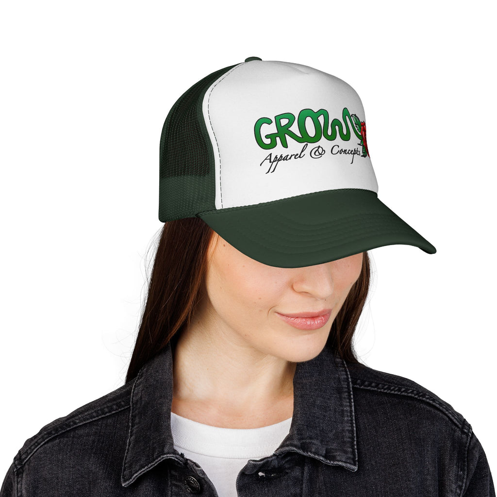 The Grow Clothing™ THE ICON Trucker hat- non-embroidered streetwear hat, snapback, Free when you spend $75+