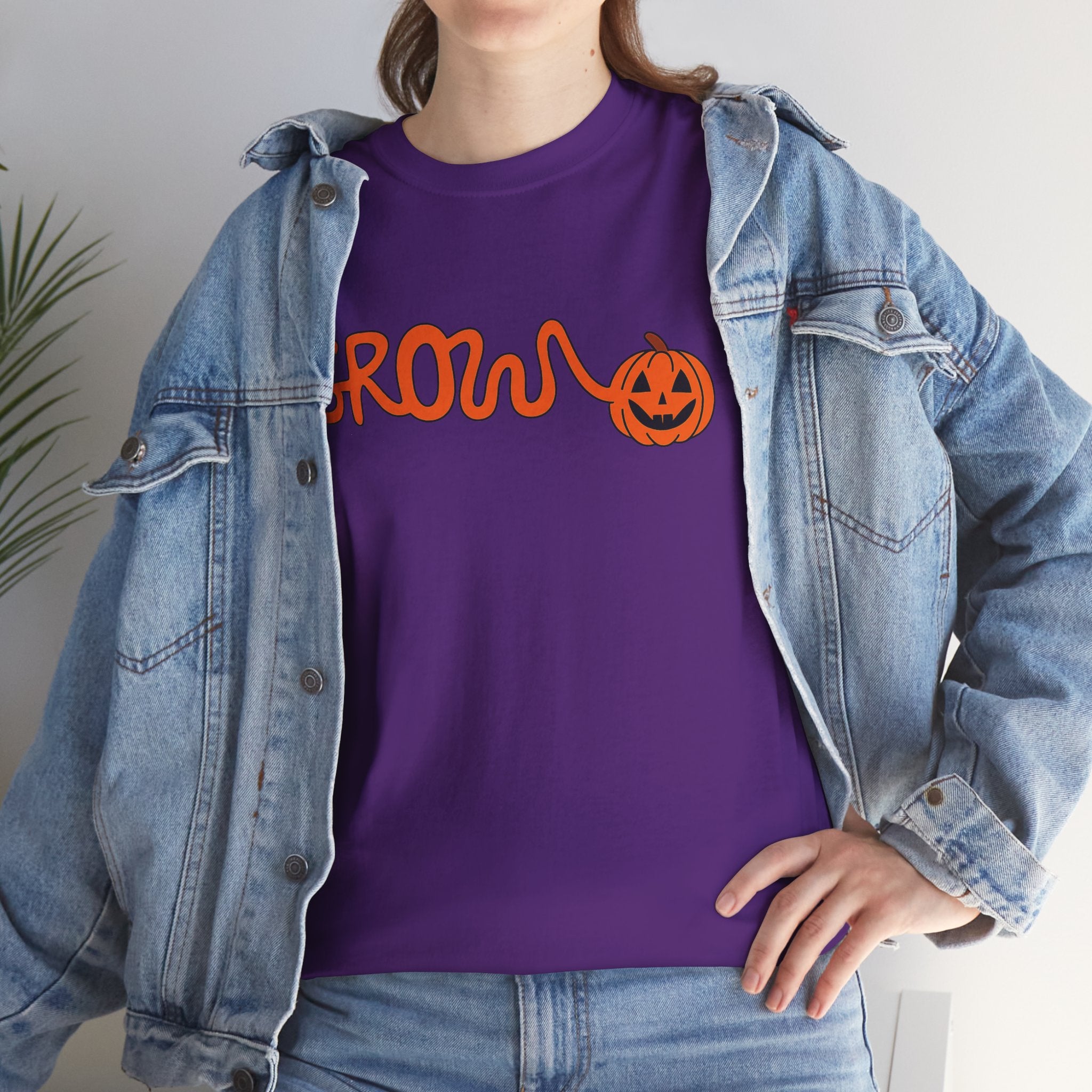 Halloween Grow Logo Unisex soft cotton Tee, - no tag, smooth sturdy fabric