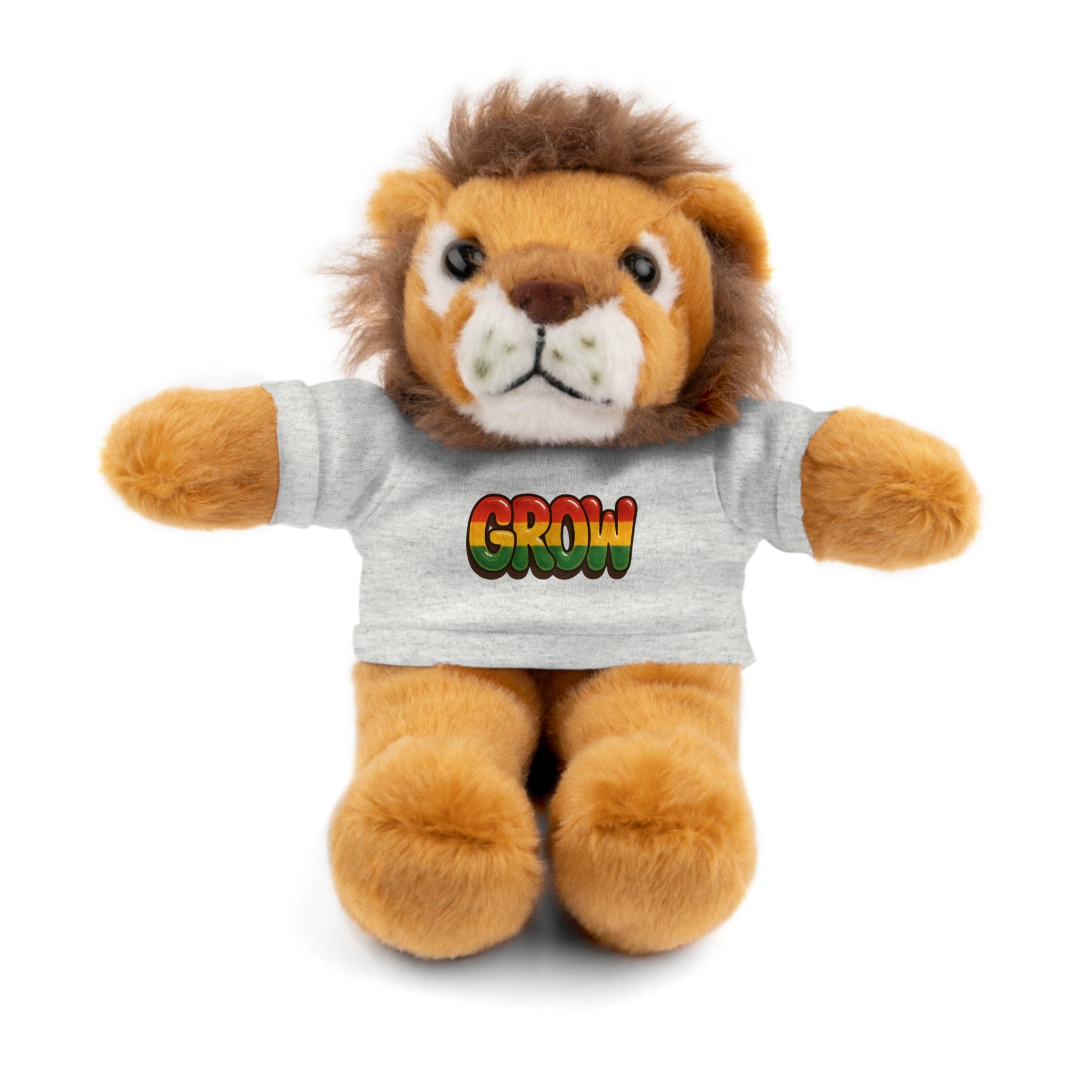 Grow Clothing™ - Rasta Bubble Shirt on your favorite Stuffed Animal, Cute Plush Toy, Gift for Kids, Motivational Bear, Birthday Present, Huggable Friend, Inspiring Decor