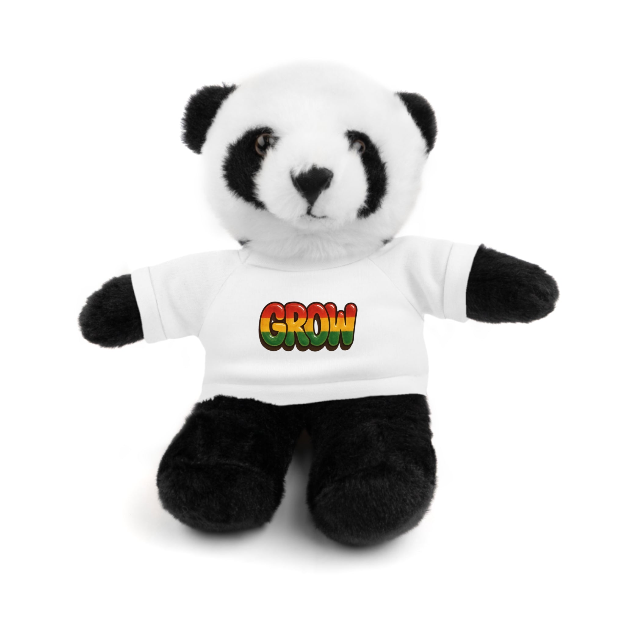 Grow Clothing™ - Rasta Bubble Shirt on your favorite Stuffed Animal, Cute Plush Toy, Gift for Kids, Motivational Bear, Birthday Present, Huggable Friend, Inspiring Decor