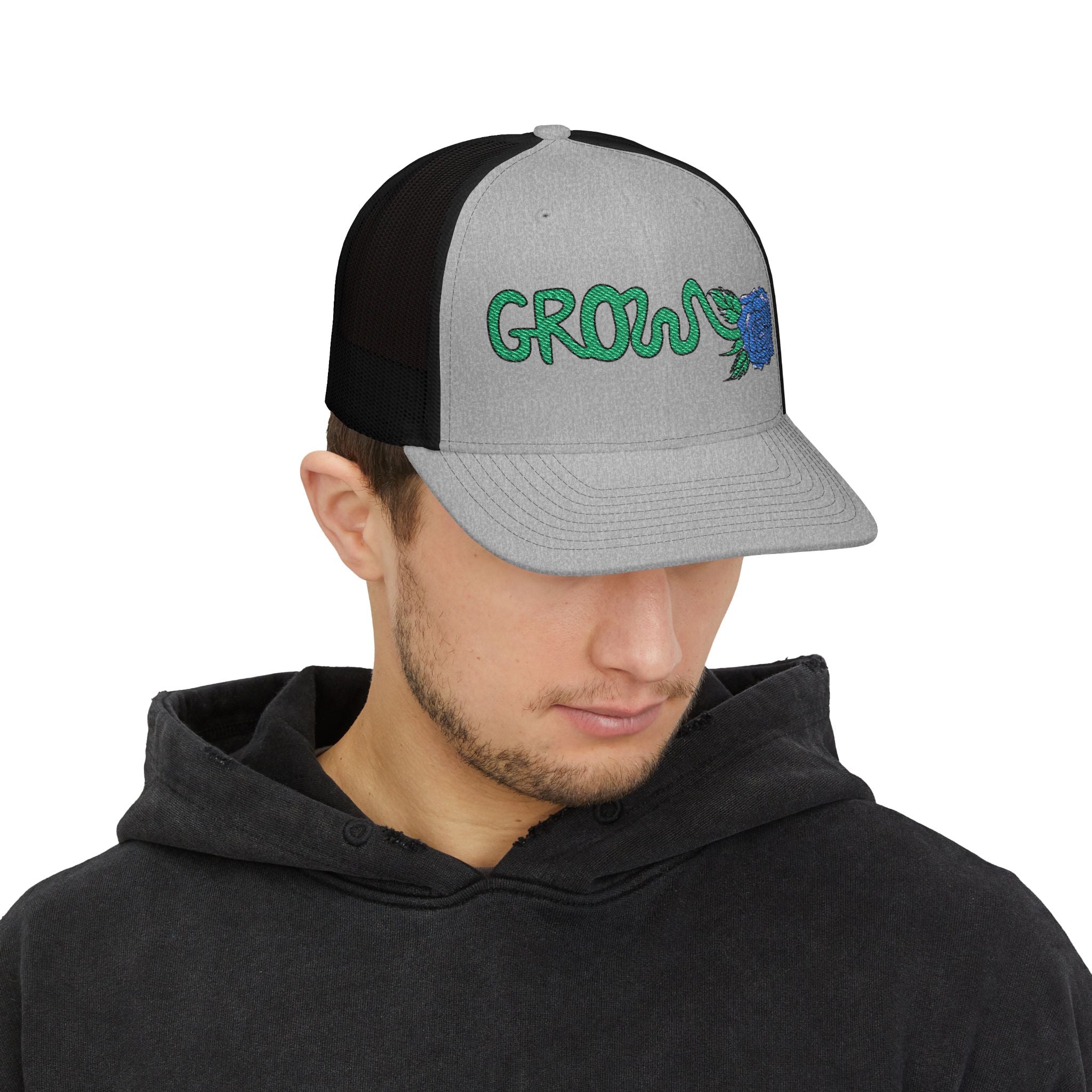 Embroidered Grow Clothing™Snapback Trucker Cap - positive streetwear - the grow clothing