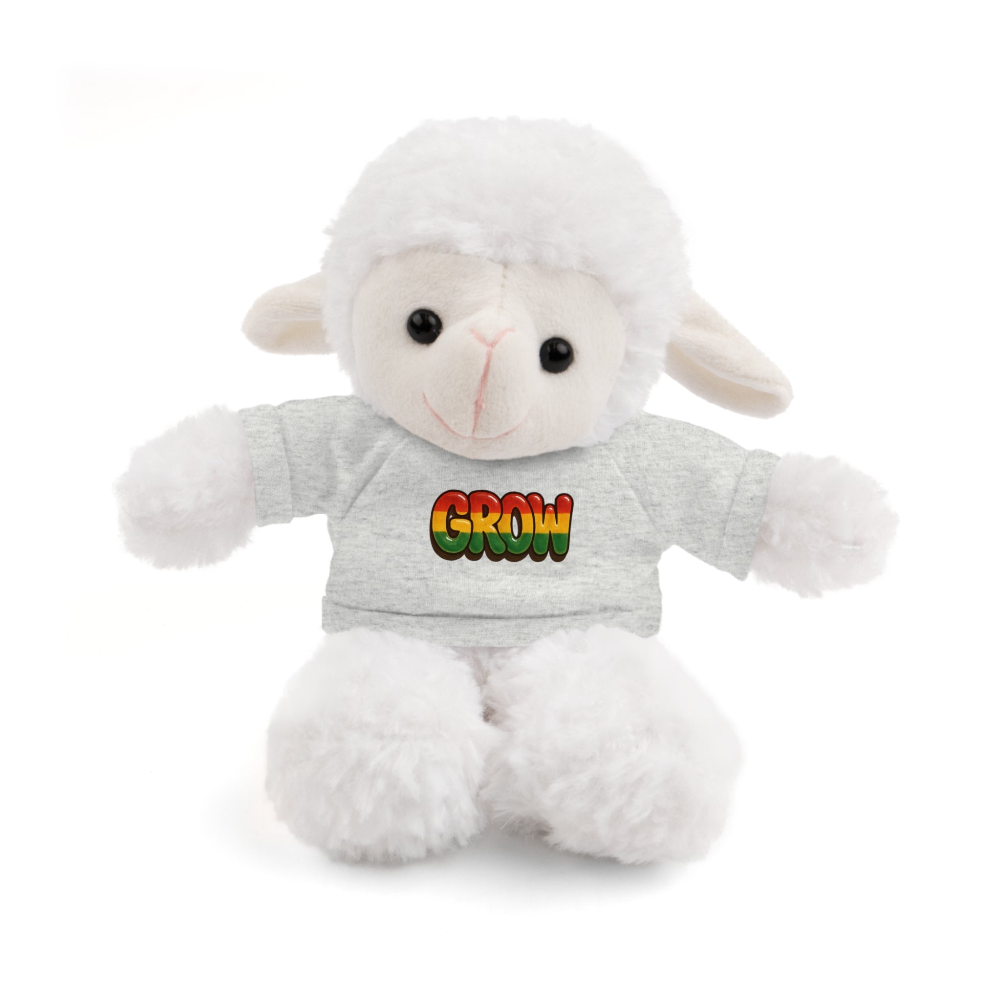 Grow Clothing™ - Rasta Bubble Shirt on your favorite Stuffed Animal, Cute Plush Toy, Gift for Kids, Motivational Bear, Birthday Present, Huggable Friend, Inspiring Decor
