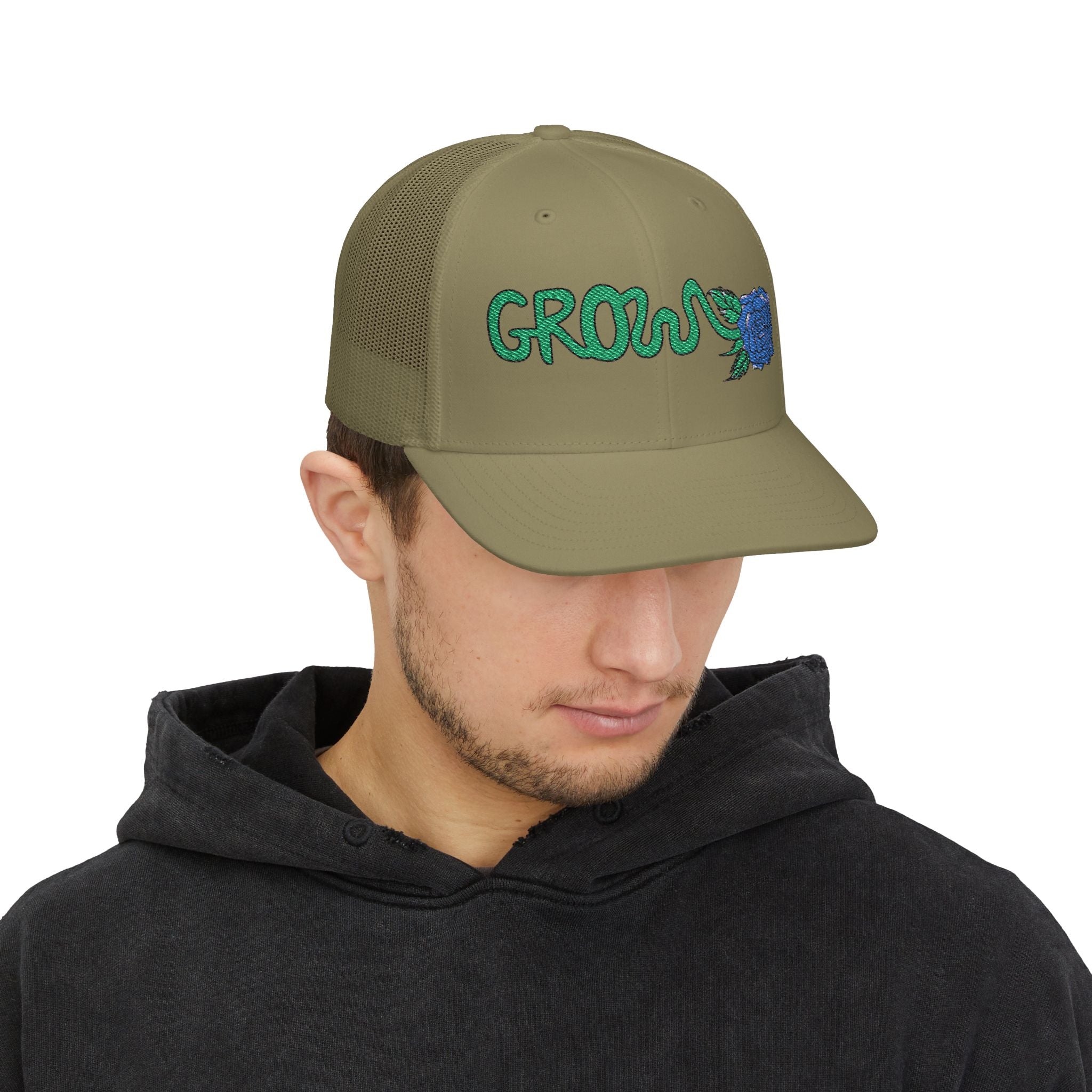 Embroidered Grow Clothing™Snapback Trucker Cap - positive streetwear - the grow clothing