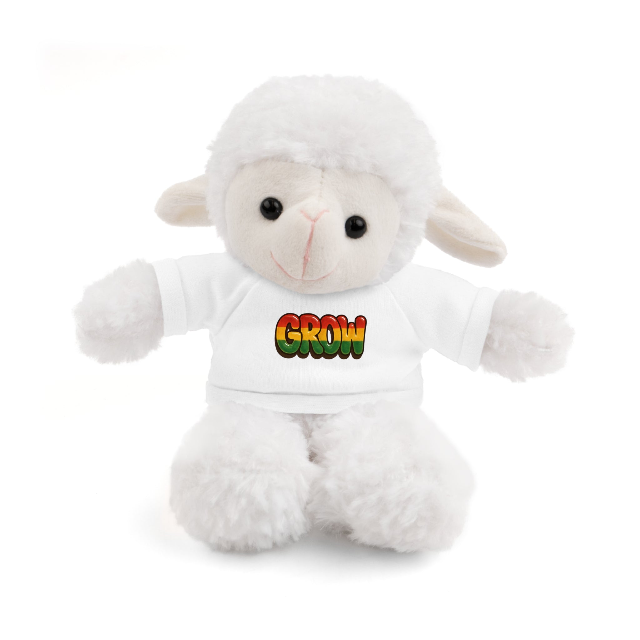 Grow Clothing™ - Rasta Bubble Shirt on your favorite Stuffed Animal, Cute Plush Toy, Gift for Kids, Motivational Bear, Birthday Present, Huggable Friend, Inspiring Decor