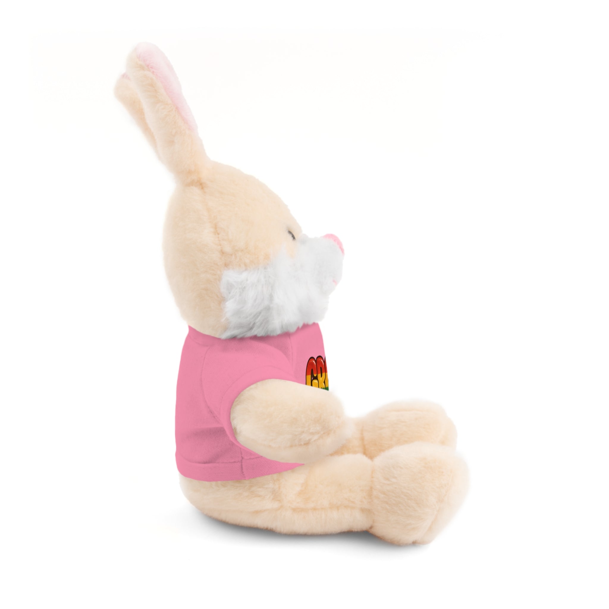 Grow Clothing™ - Rasta Bubble Shirt on your favorite Stuffed Animal, Cute Plush Toy, Gift for Kids, Motivational Bear, Birthday Present, Huggable Friend, Inspiring Decor