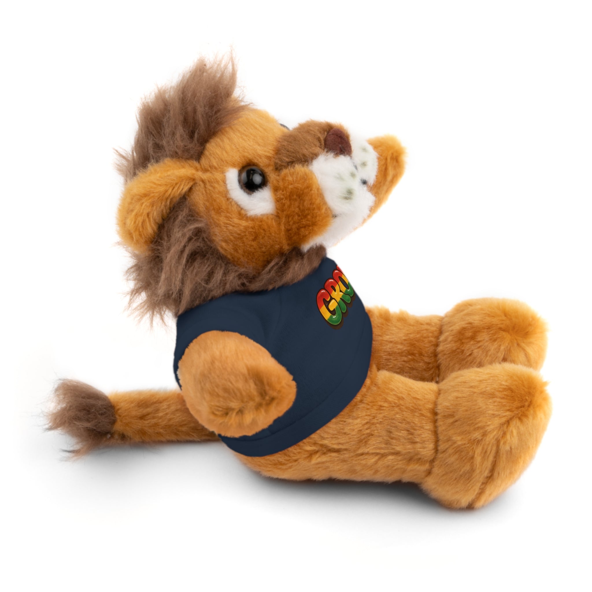 Grow Clothing™ - Rasta Bubble Shirt on your favorite Stuffed Animal, Cute Plush Toy, Gift for Kids, Motivational Bear, Birthday Present, Huggable Friend, Inspiring Decor