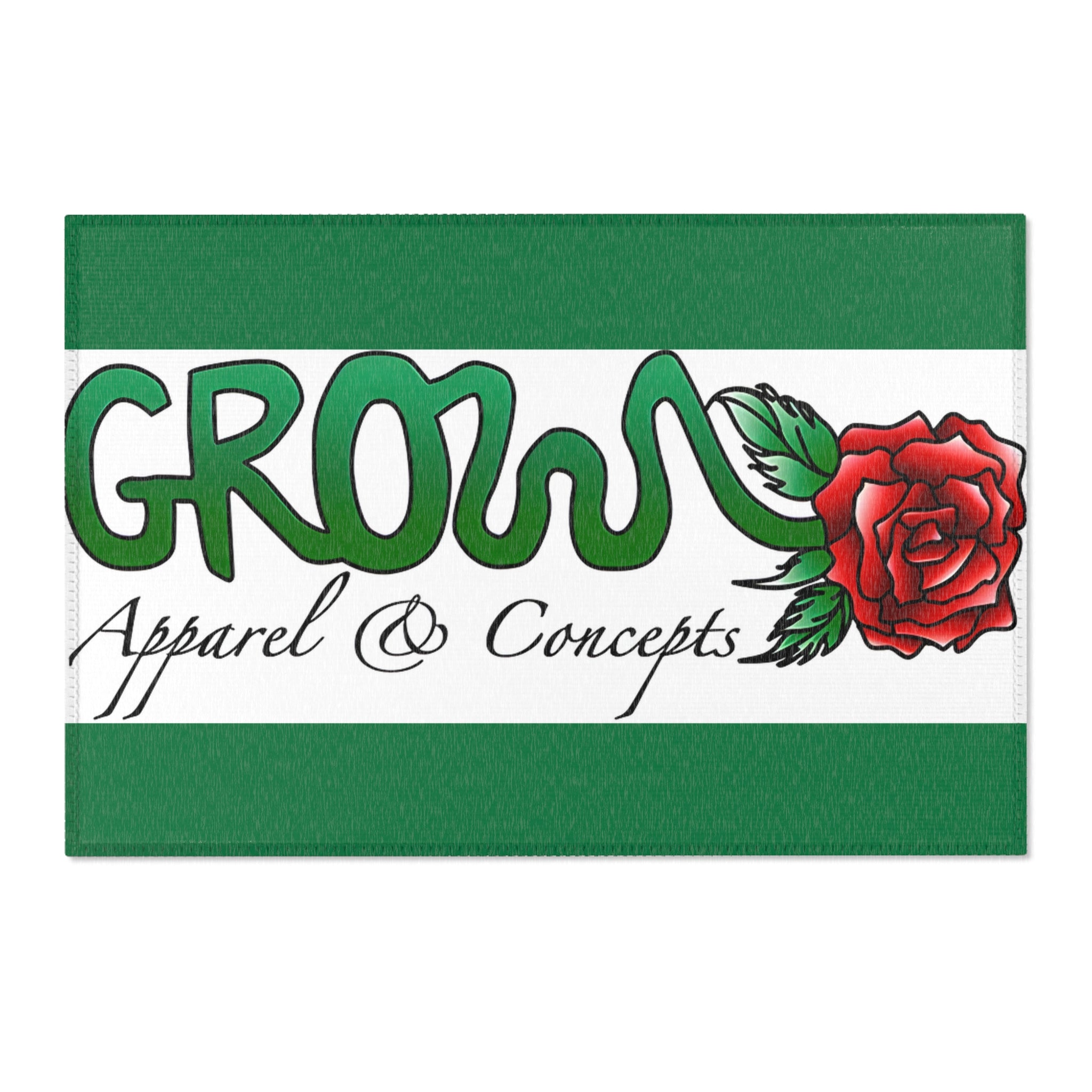 Grow’s Official Area Rug - 6 sizes - hemmed edges and a coated backing,