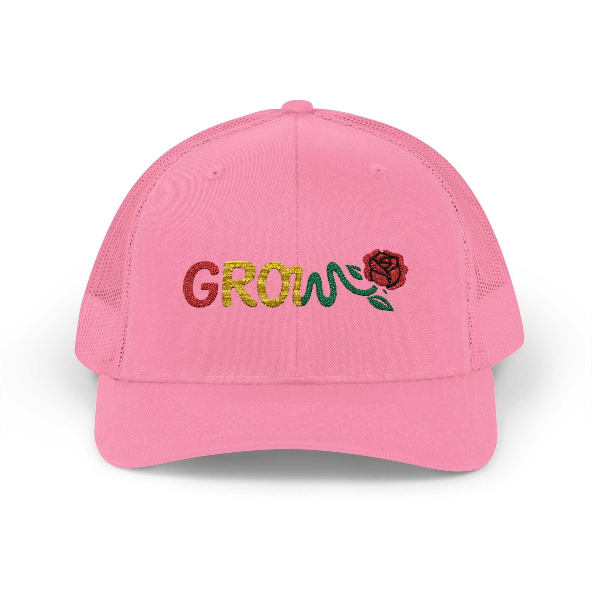 Grow Clothing™ Embroidered Rasta Snapback Trucker Hat - Good Quality - Positive Streetwear
