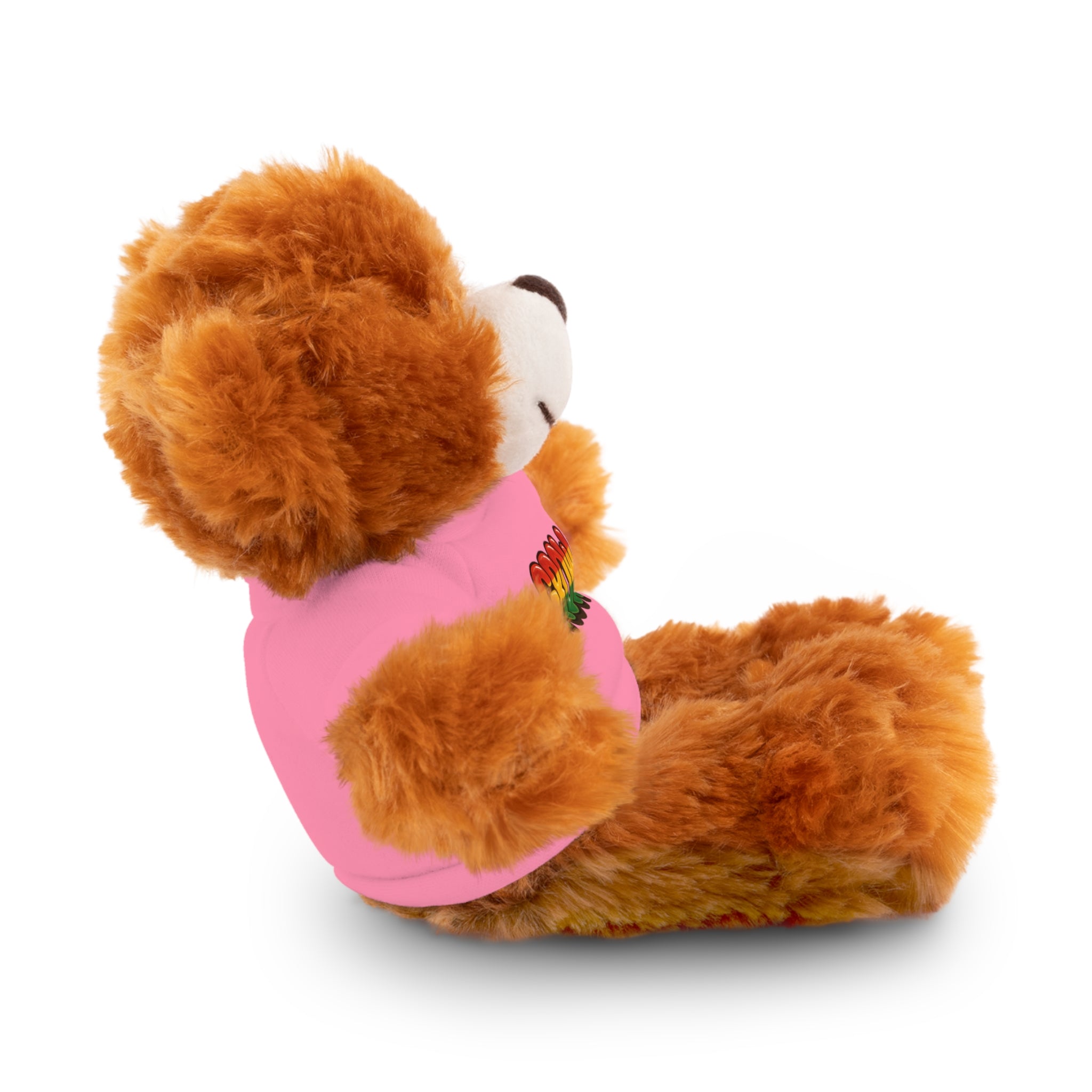 Grow Clothing™ - Rasta Bubble Shirt on your favorite Stuffed Animal, Cute Plush Toy, Gift for Kids, Motivational Bear, Birthday Present, Huggable Friend, Inspiring Decor