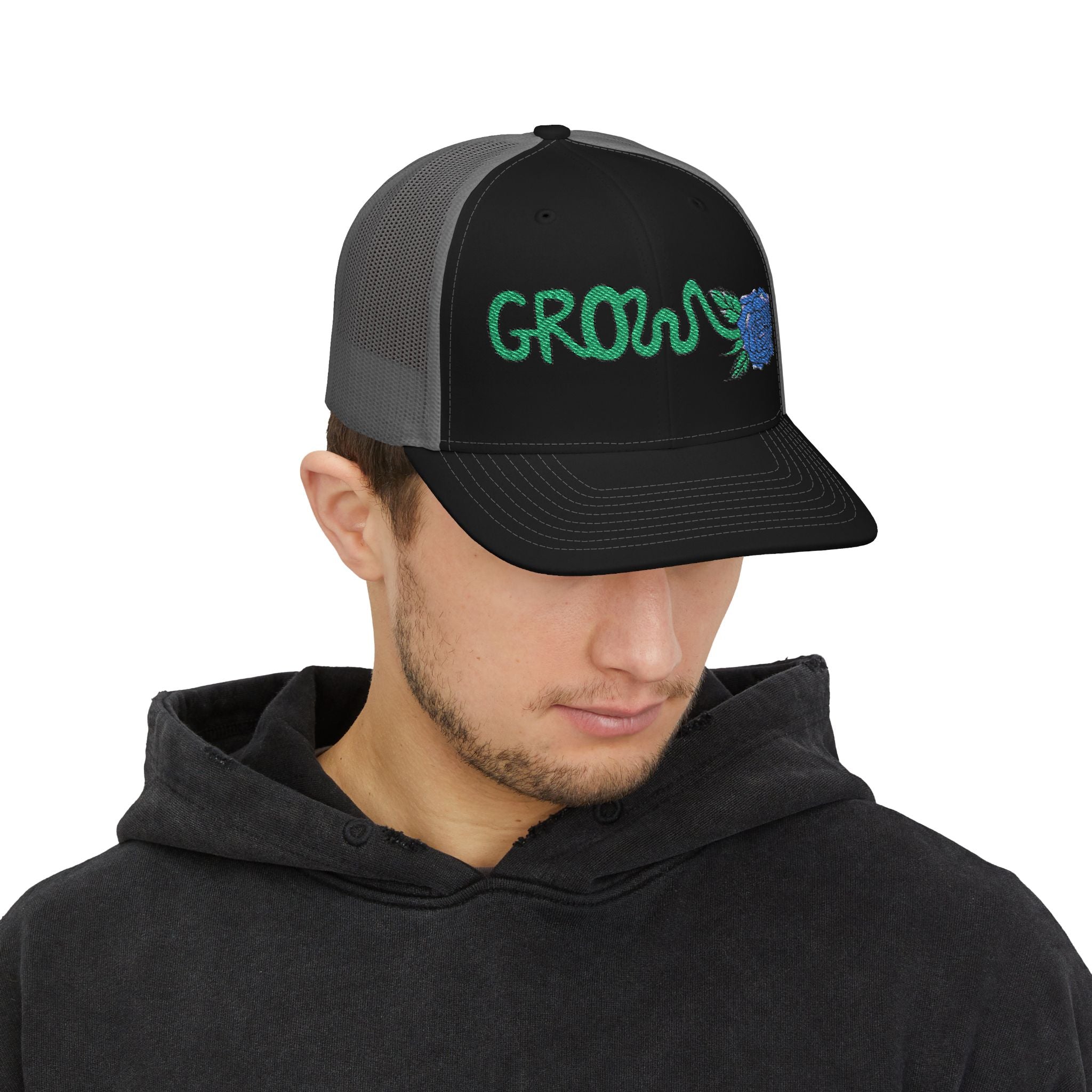 Embroidered Grow Clothing™Snapback Trucker Cap - positive streetwear - the grow clothing