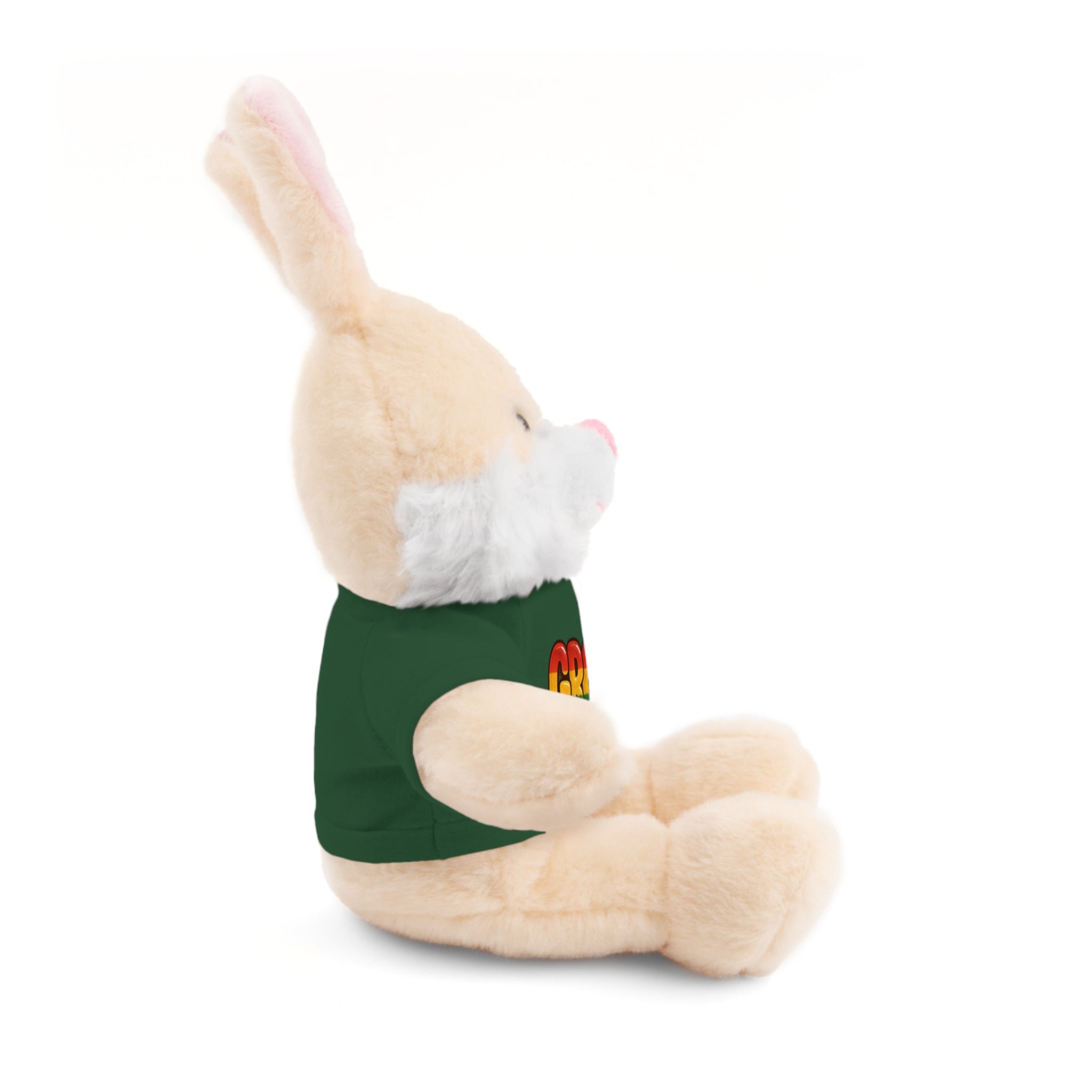 Grow Clothing™ - Rasta Bubble Shirt on your favorite Stuffed Animal, Cute Plush Toy, Gift for Kids, Motivational Bear, Birthday Present, Huggable Friend, Inspiring Decor