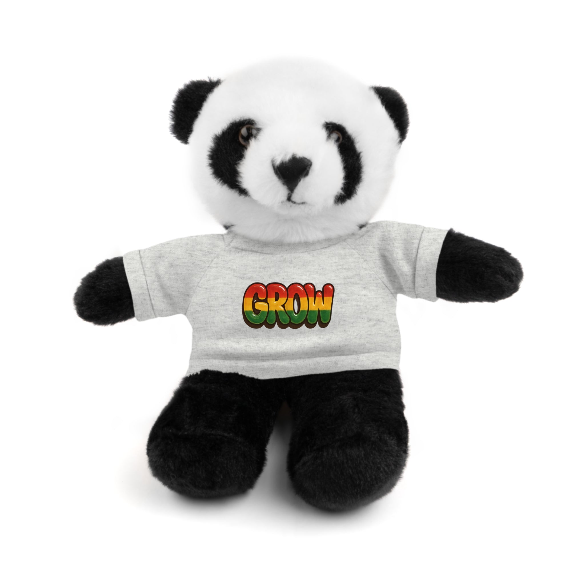 Grow Clothing™ - Rasta Bubble Shirt on your favorite Stuffed Animal, Cute Plush Toy, Gift for Kids, Motivational Bear, Birthday Present, Huggable Friend, Inspiring Decor