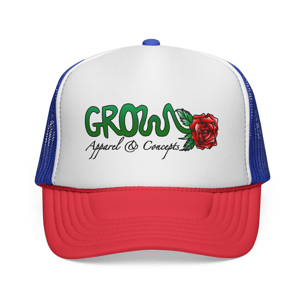 Grow’s THE ICON Trucker hat- non-embroidered streetwear hat, snapback, 20 flat