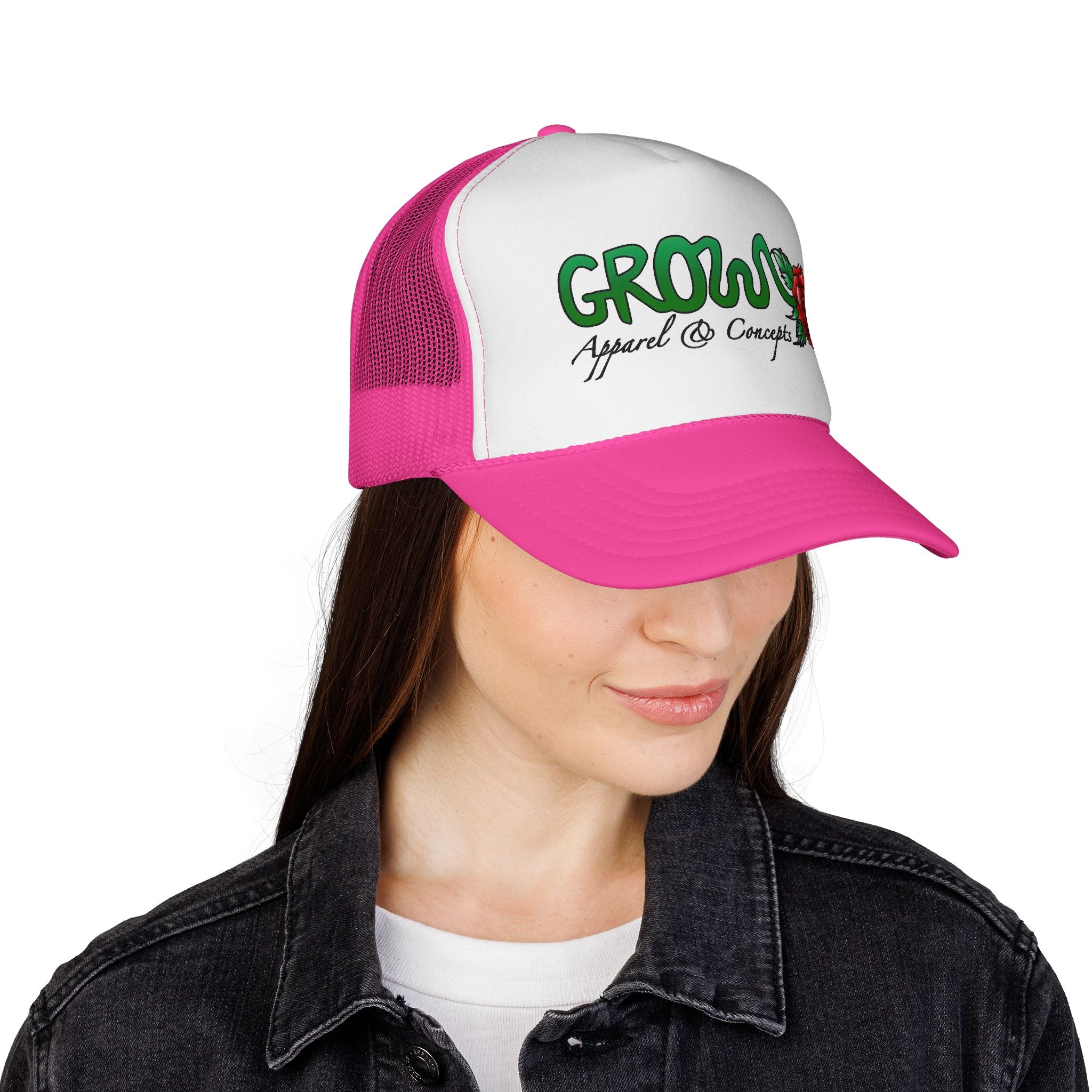 Grow’s THE ICON Trucker hat- non-embroidered streetwear hat, snapback, 20 flat