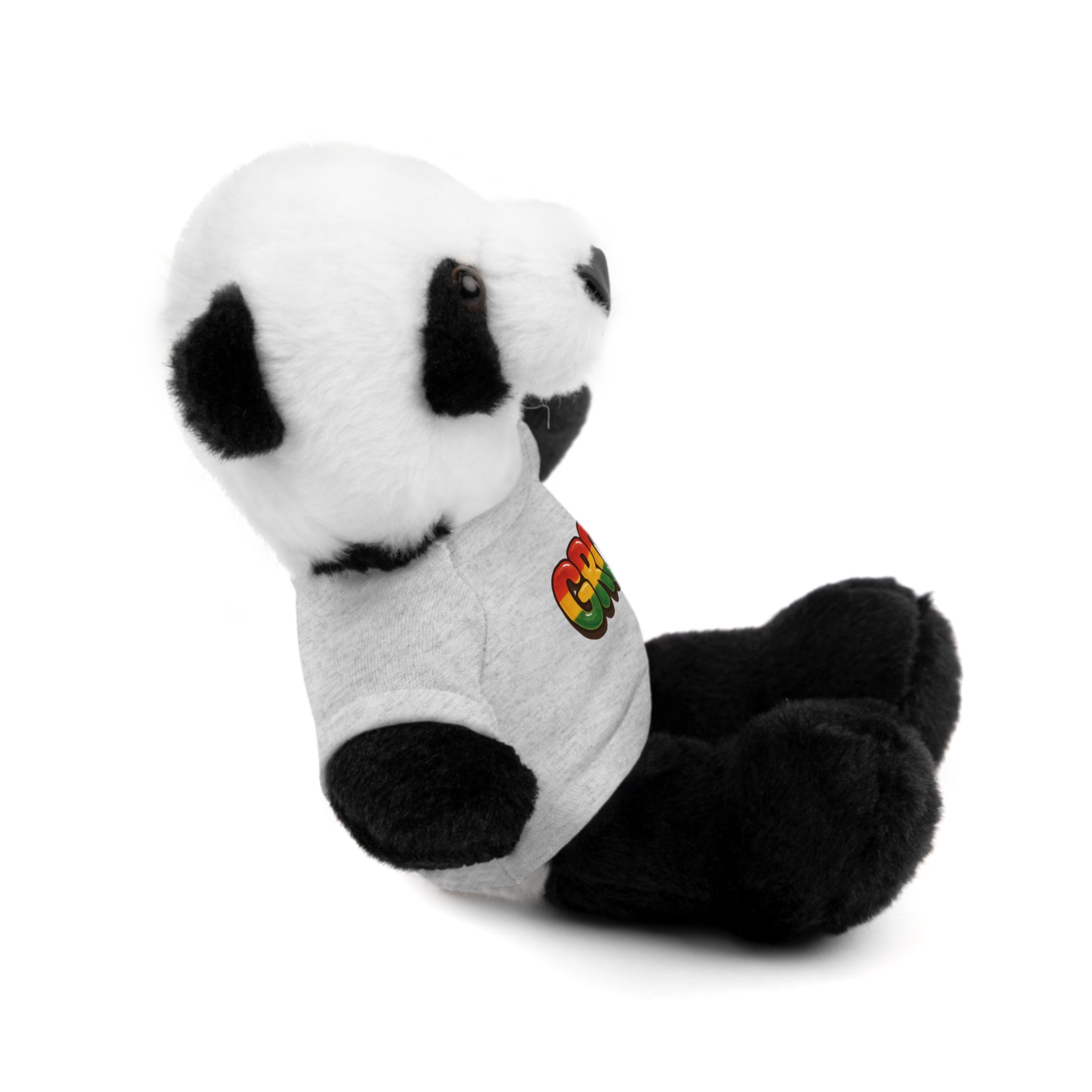 Grow Clothing™ - Rasta Bubble Shirt on your favorite Stuffed Animal, Cute Plush Toy, Gift for Kids, Motivational Bear, Birthday Present, Huggable Friend, Inspiring Decor