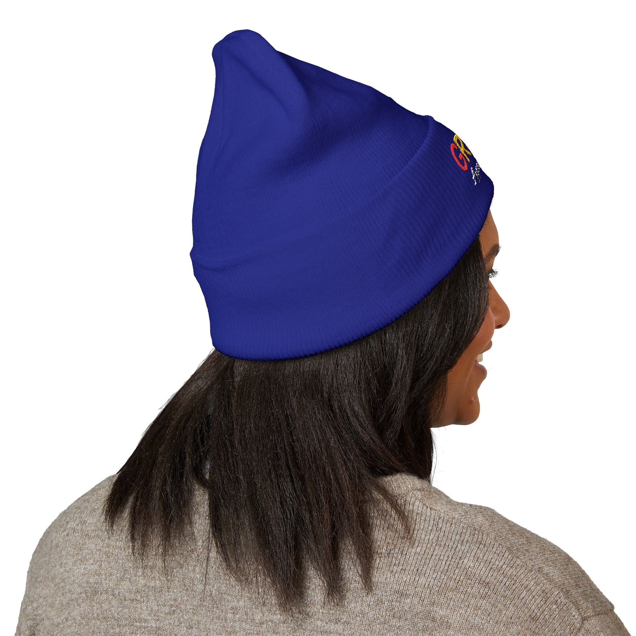 Embroidered Grow Beanie in Rasta Colors - Standout, streetwear, Rasta, Unisex