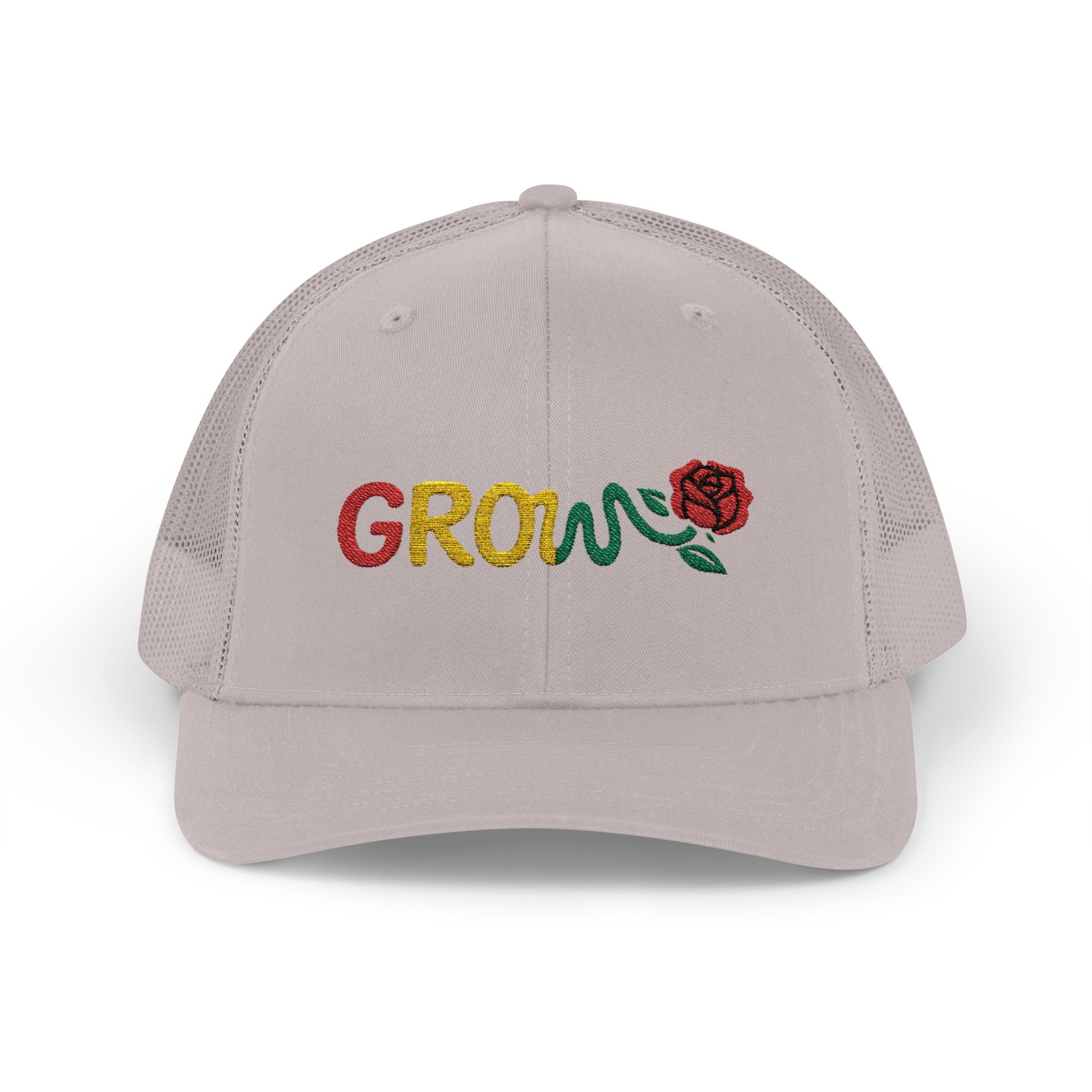 Grow Clothing™ Embroidered Rasta Snapback Trucker Hat - Good Quality - Positive Streetwear