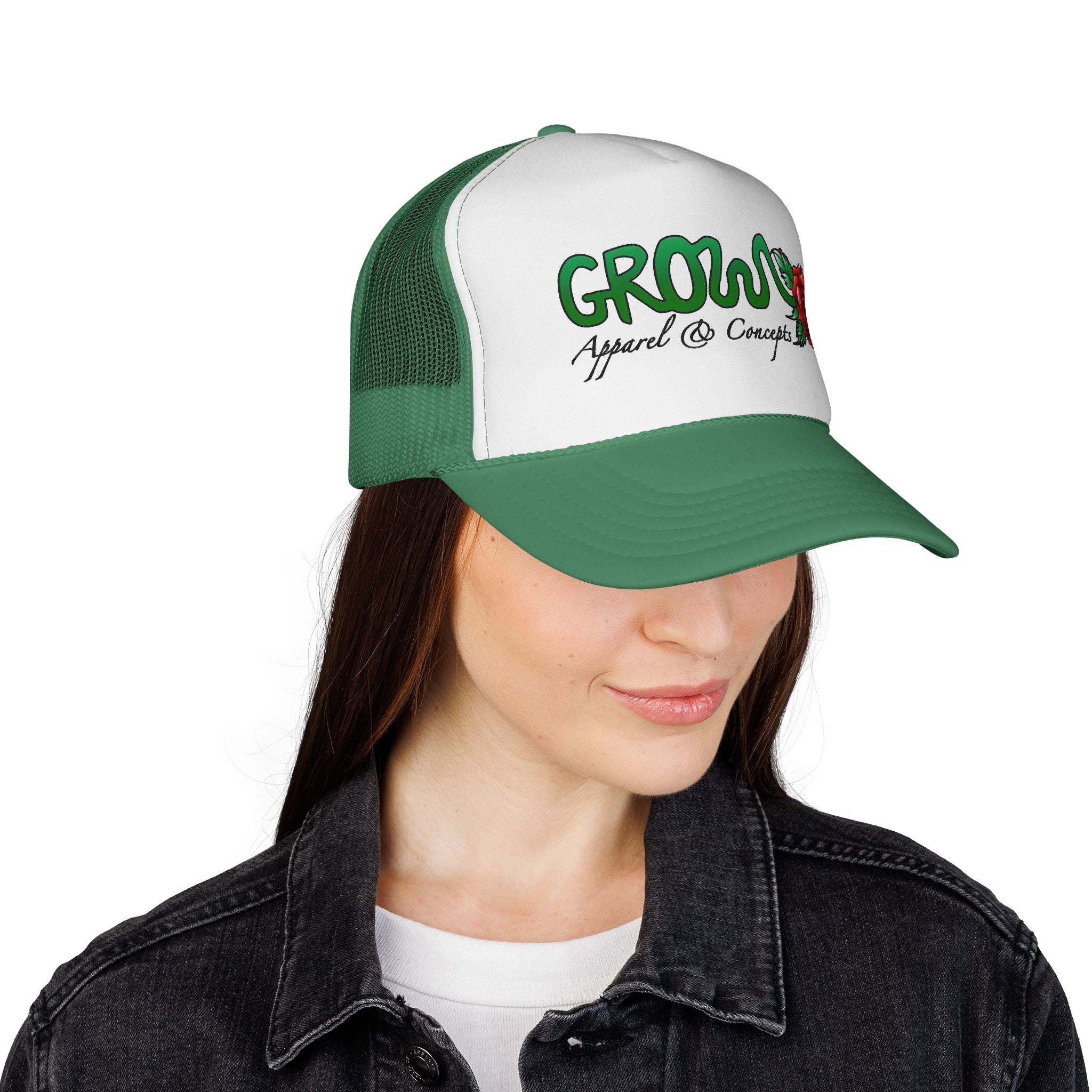 Grow’s THE ICON Trucker hat- non-embroidered streetwear hat, snapback, 20 flat
