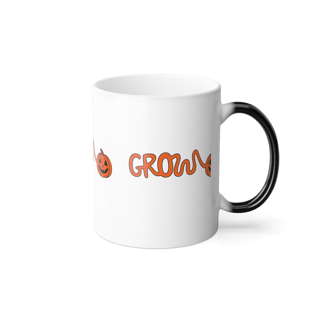 Grow Halloween Color Morphing 11oz Ceramic Mug - 11oz coffee cup or tea cup