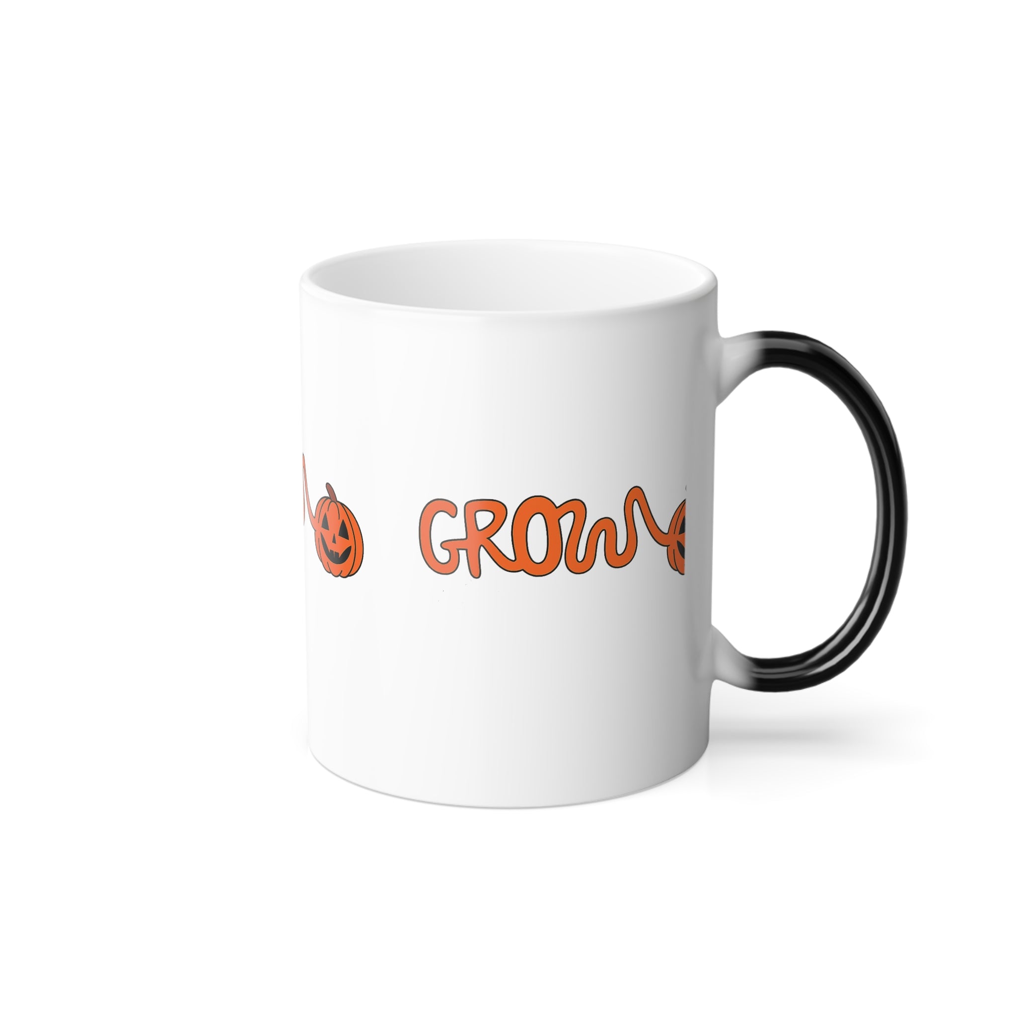 Grow Halloween Color Morphing 11oz Ceramic Mug - 11oz coffee cup or tea cup