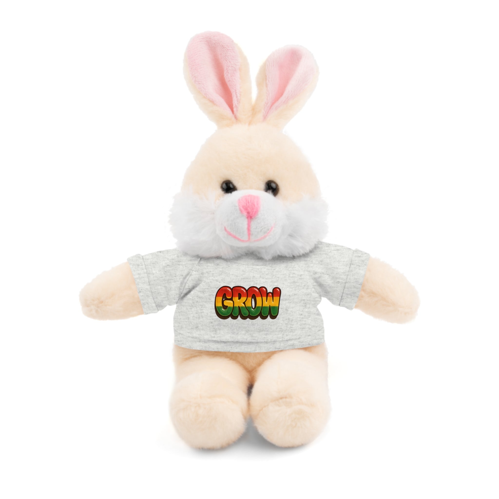 Grow Clothing™ - Rasta Bubble Shirt on your favorite Stuffed Animal, Cute Plush Toy, Gift for Kids, Motivational Bear, Birthday Present, Huggable Friend, Inspiring Decor