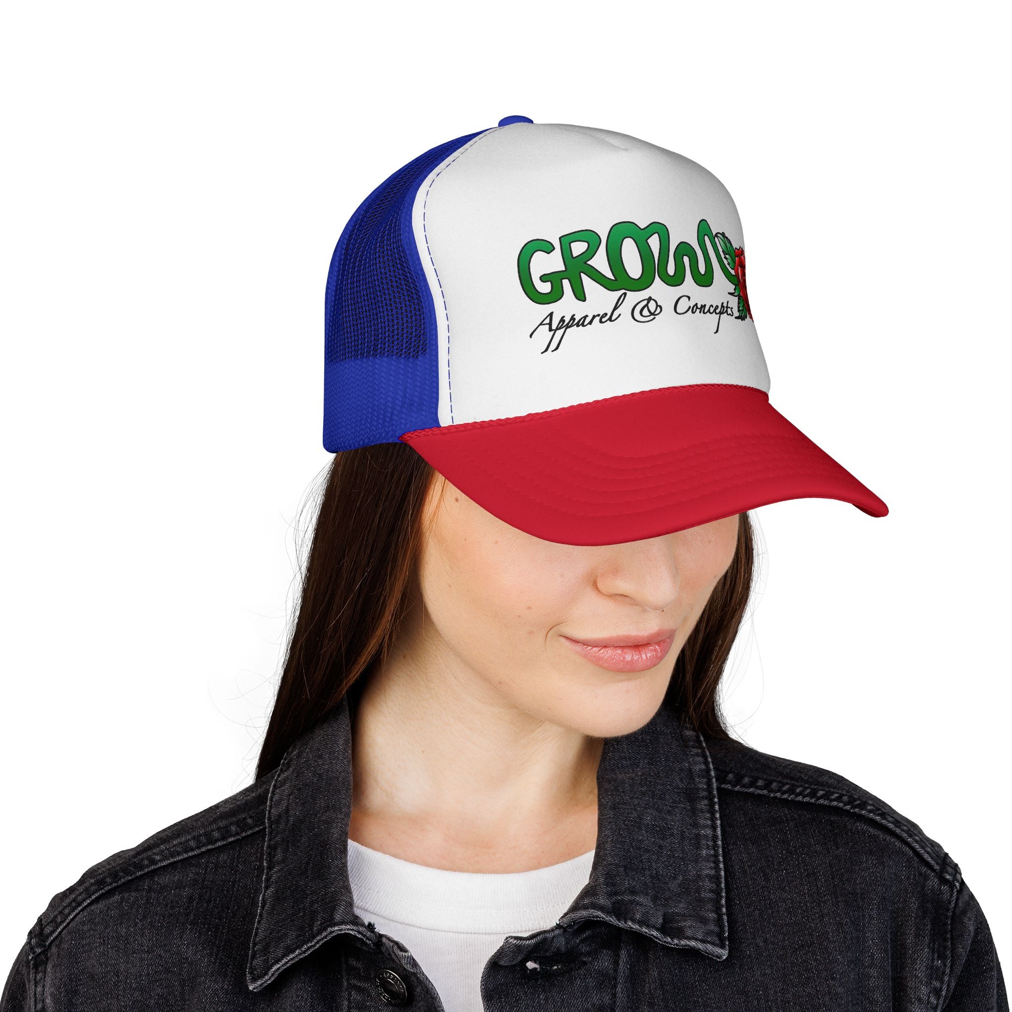 The Grow Clothing™ THE ICON Trucker hat- non-embroidered streetwear hat, snapback, Free when you spend $75+