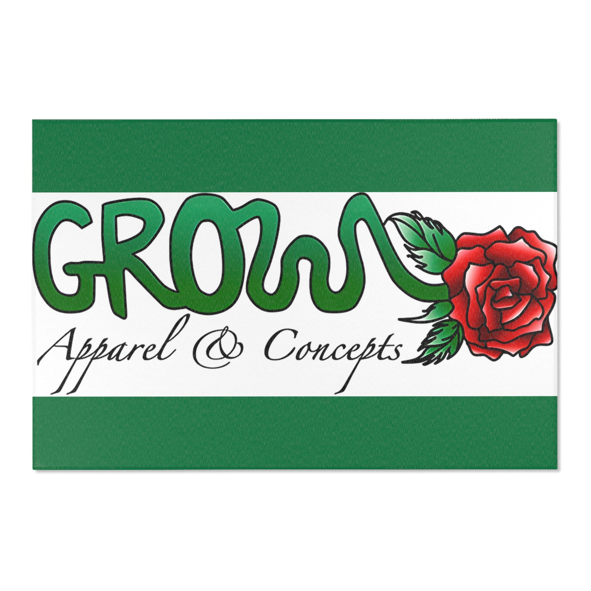 Grow’s Official Area Rug - 6 sizes - hemmed edges and a coated backing,