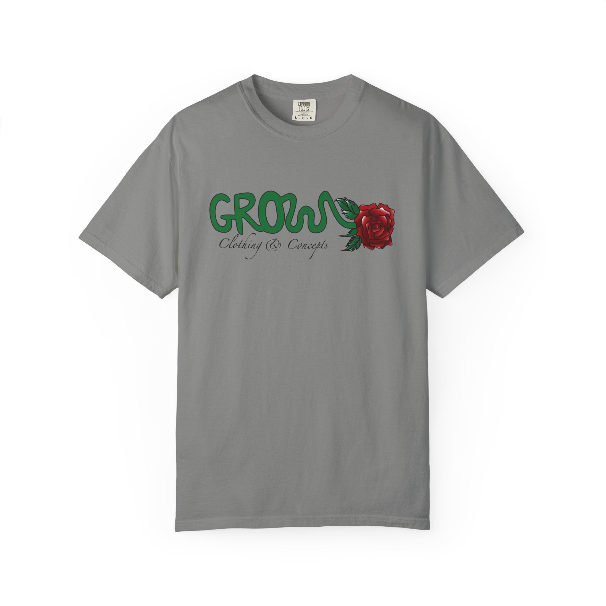 Grows high quality soft cotton T-Shirt, relaxed fit, blue & red rose, unisex, Limited