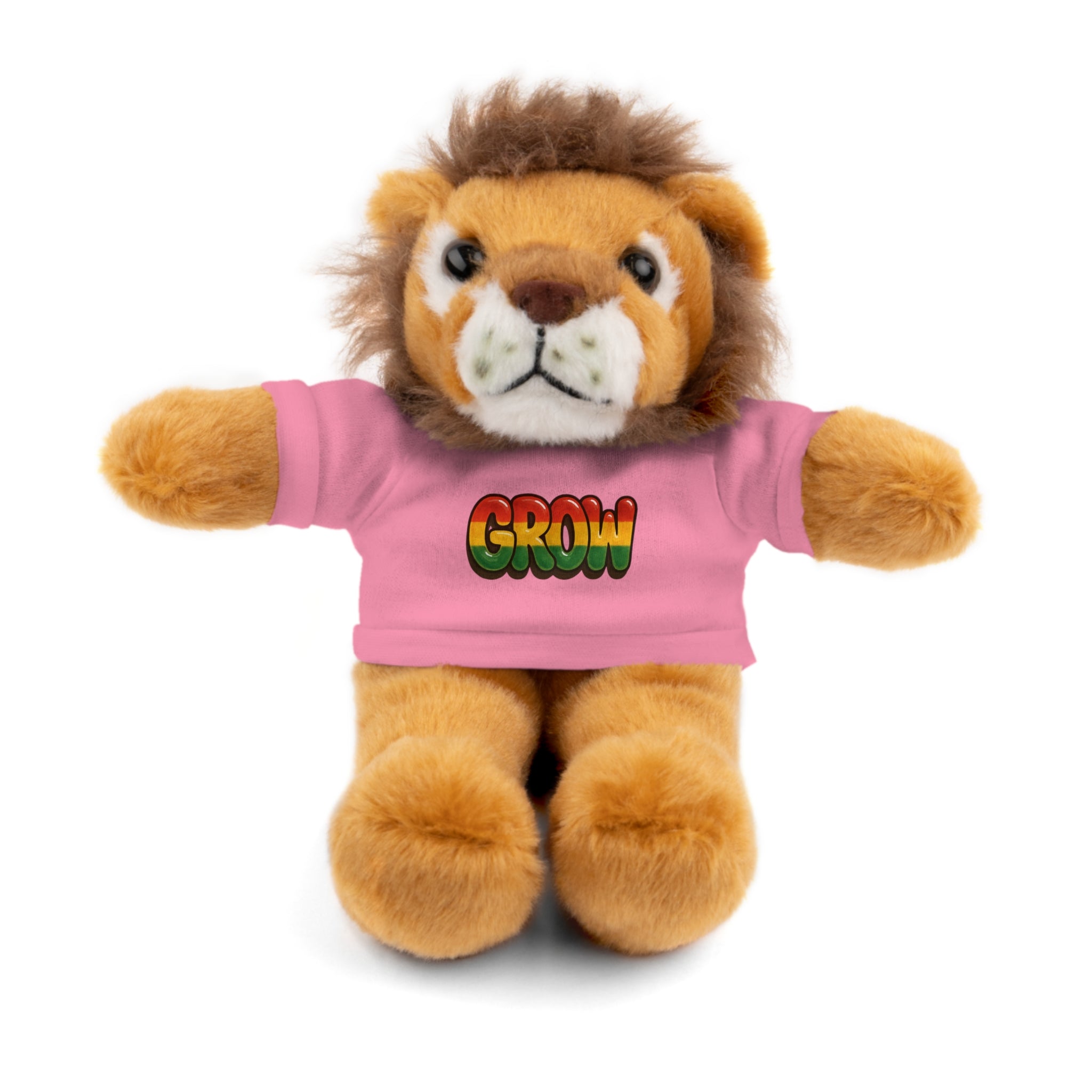 Grow Clothing™ - Rasta Bubble Shirt on your favorite Stuffed Animal, Cute Plush Toy, Gift for Kids, Motivational Bear, Birthday Present, Huggable Friend, Inspiring Decor
