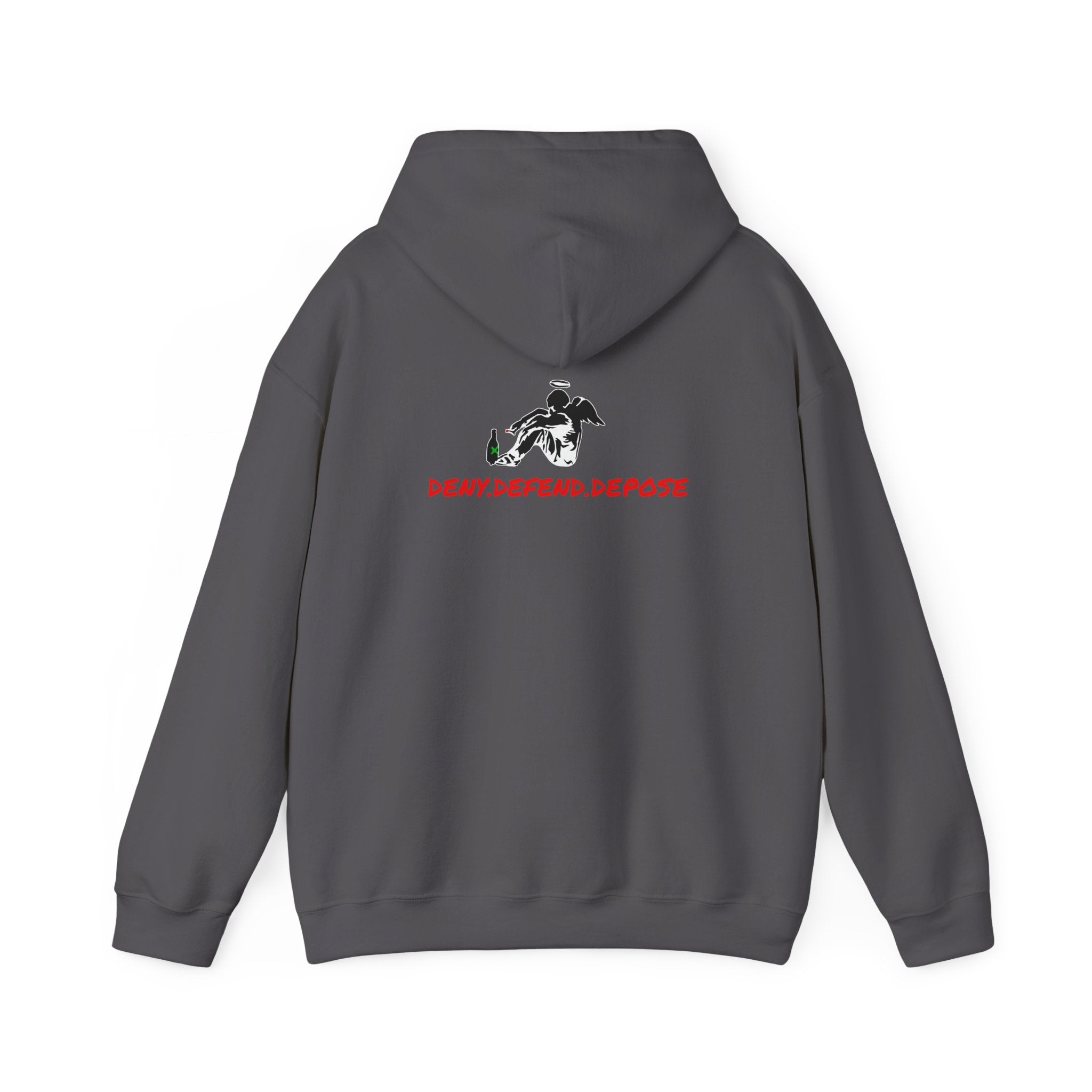 Grow Clothing™ Deny Defend Depose Hoodie, Anti CorporateGreed + Banksy Design - We are the Change - Expose the Greed Stand with the USA