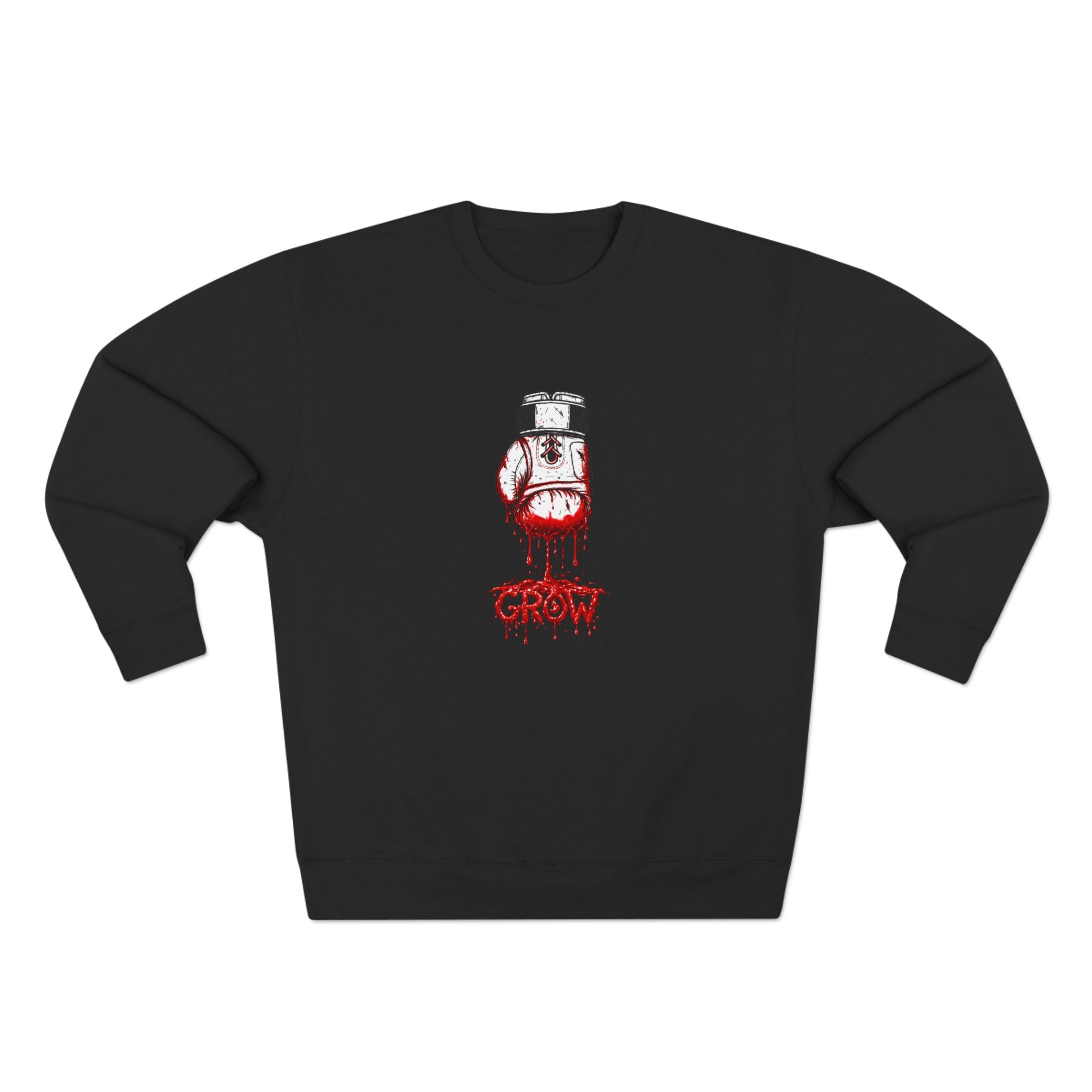 The Grow Clothing™ | Boxing-Themed Crewneck Sweatshirt | 'God Rewarding Our Work' Back