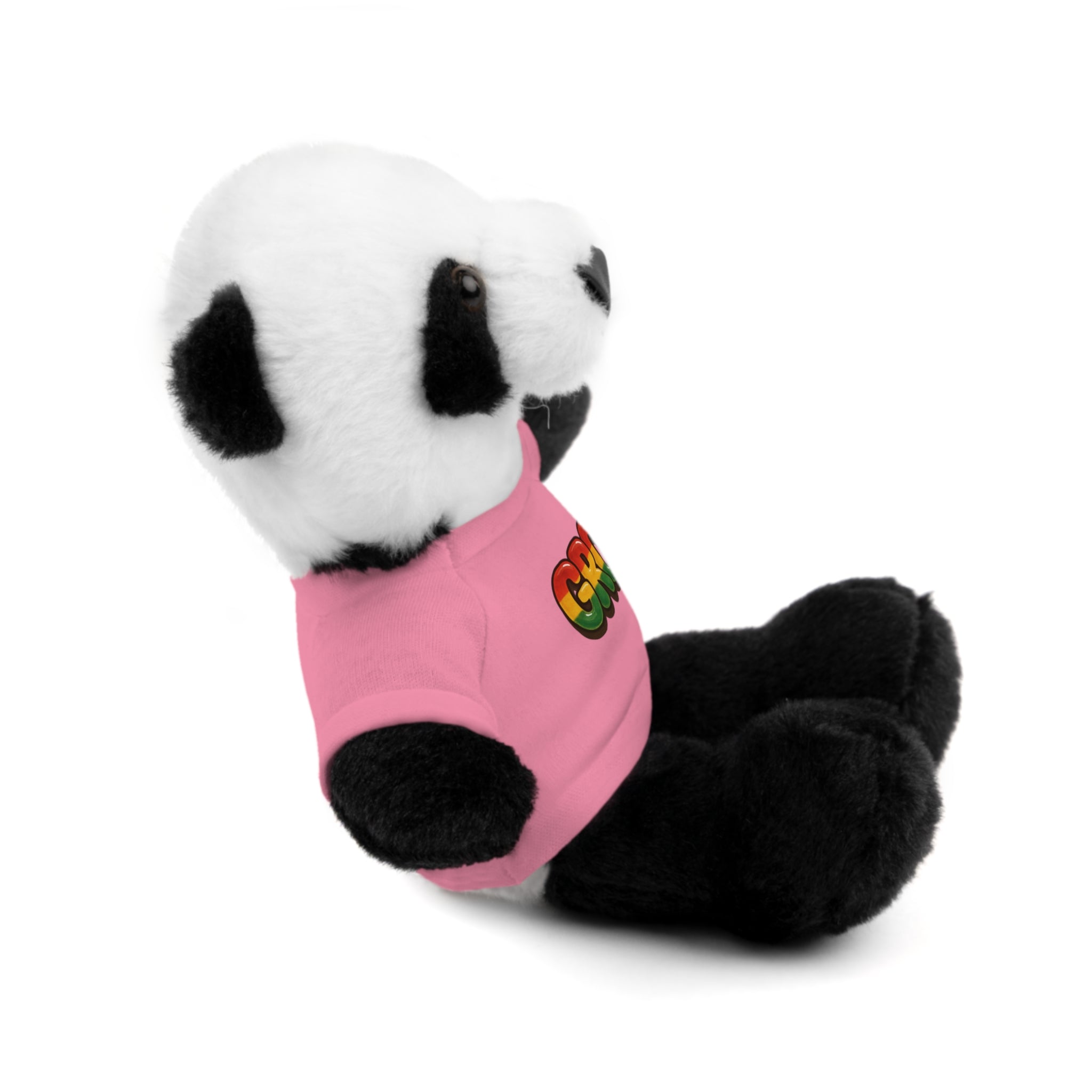 Grow Clothing™ - Rasta Bubble Shirt on your favorite Stuffed Animal, Cute Plush Toy, Gift for Kids, Motivational Bear, Birthday Present, Huggable Friend, Inspiring Decor