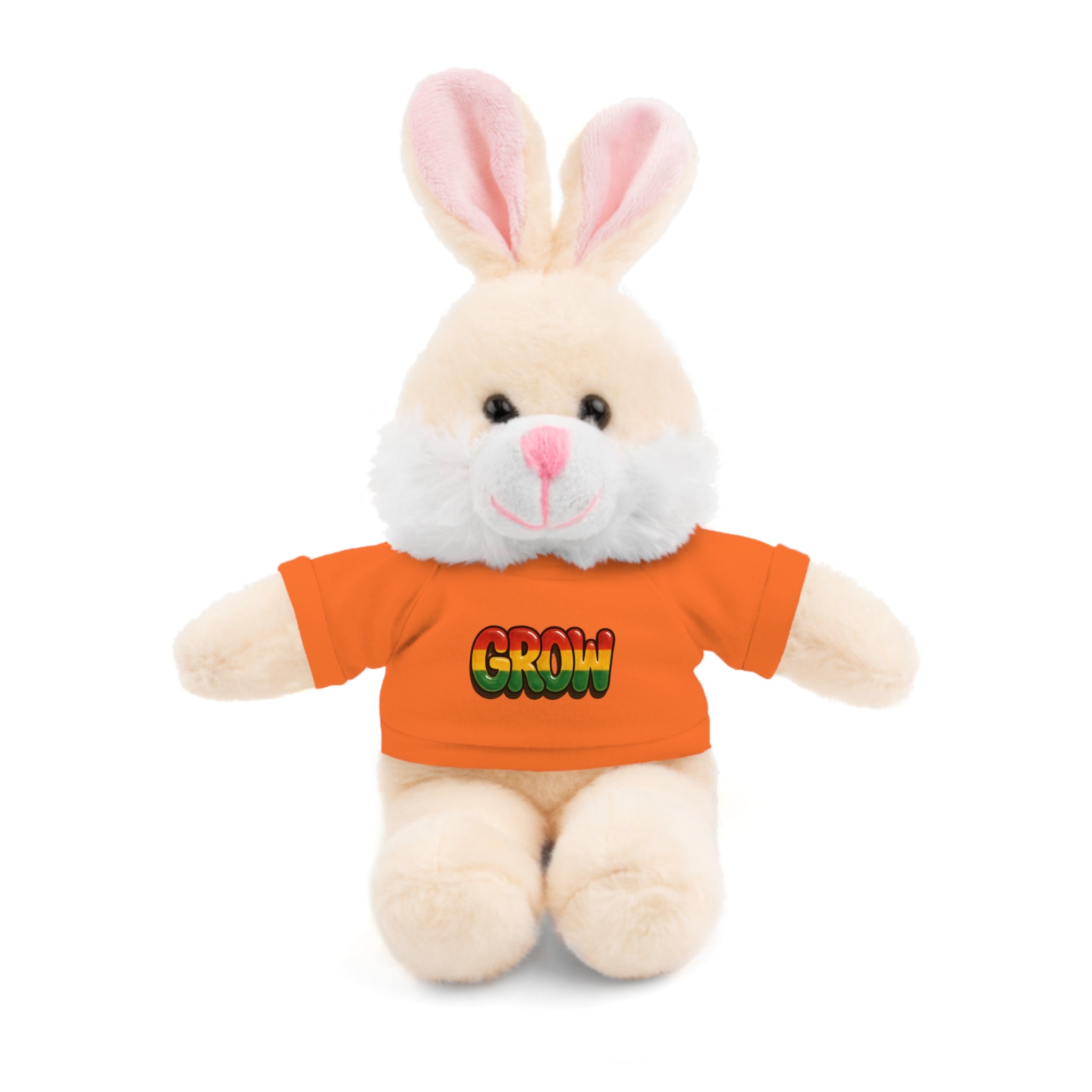 Grow Clothing™ - Rasta Bubble Shirt on your favorite Stuffed Animal, Cute Plush Toy, Gift for Kids, Motivational Bear, Birthday Present, Huggable Friend, Inspiring Decor