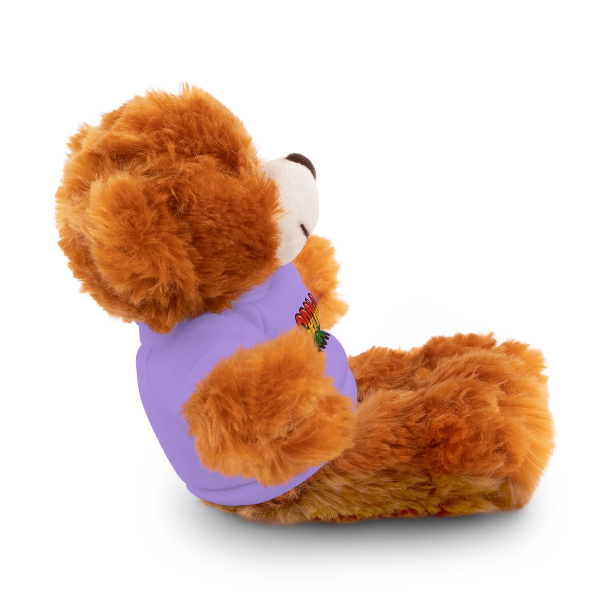 Grow Clothing™ - Rasta Bubble Shirt on your favorite Stuffed Animal, Cute Plush Toy, Gift for Kids, Motivational Bear, Birthday Present, Huggable Friend, Inspiring Decor