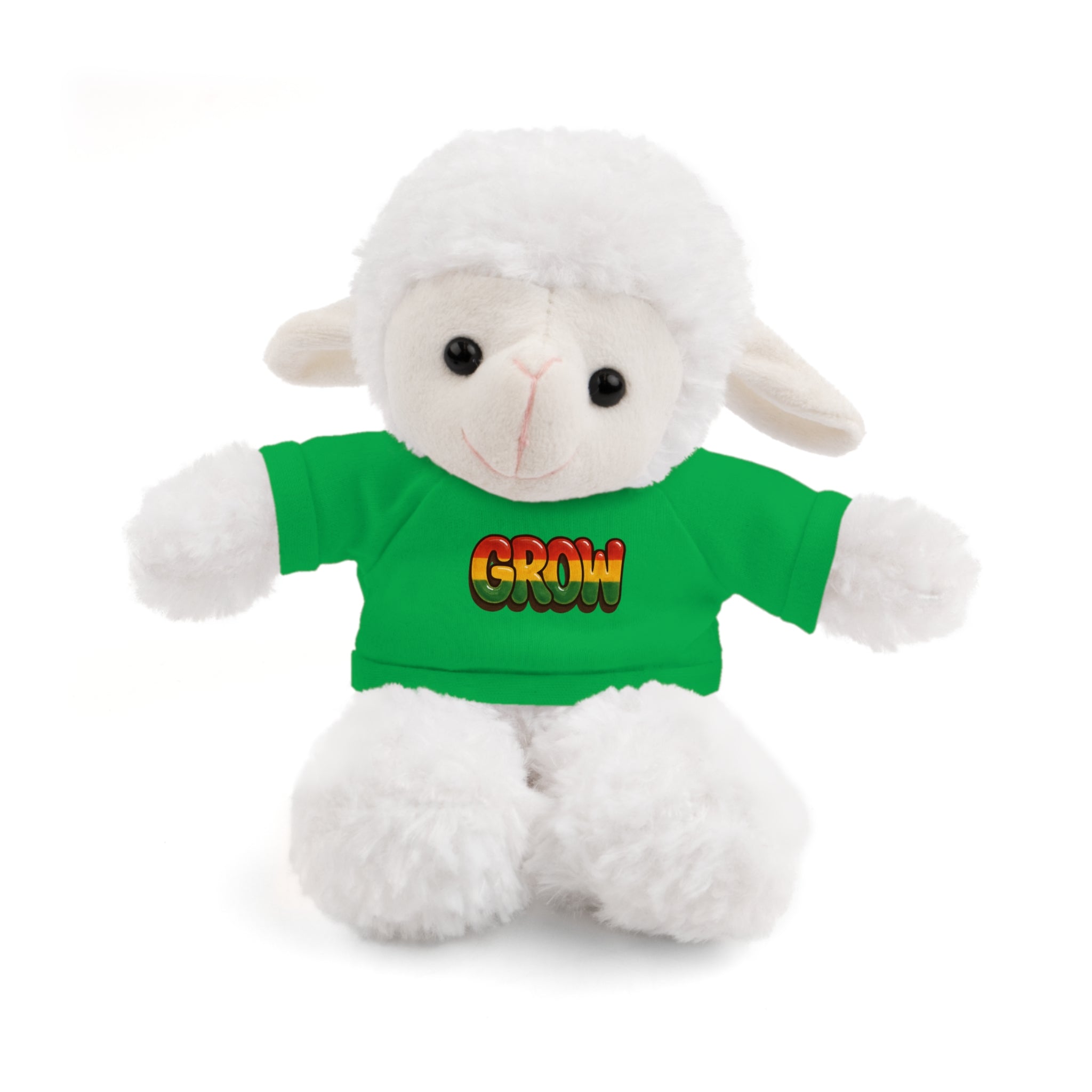 Grow Clothing™ - Rasta Bubble Shirt on your favorite Stuffed Animal, Cute Plush Toy, Gift for Kids, Motivational Bear, Birthday Present, Huggable Friend, Inspiring Decor