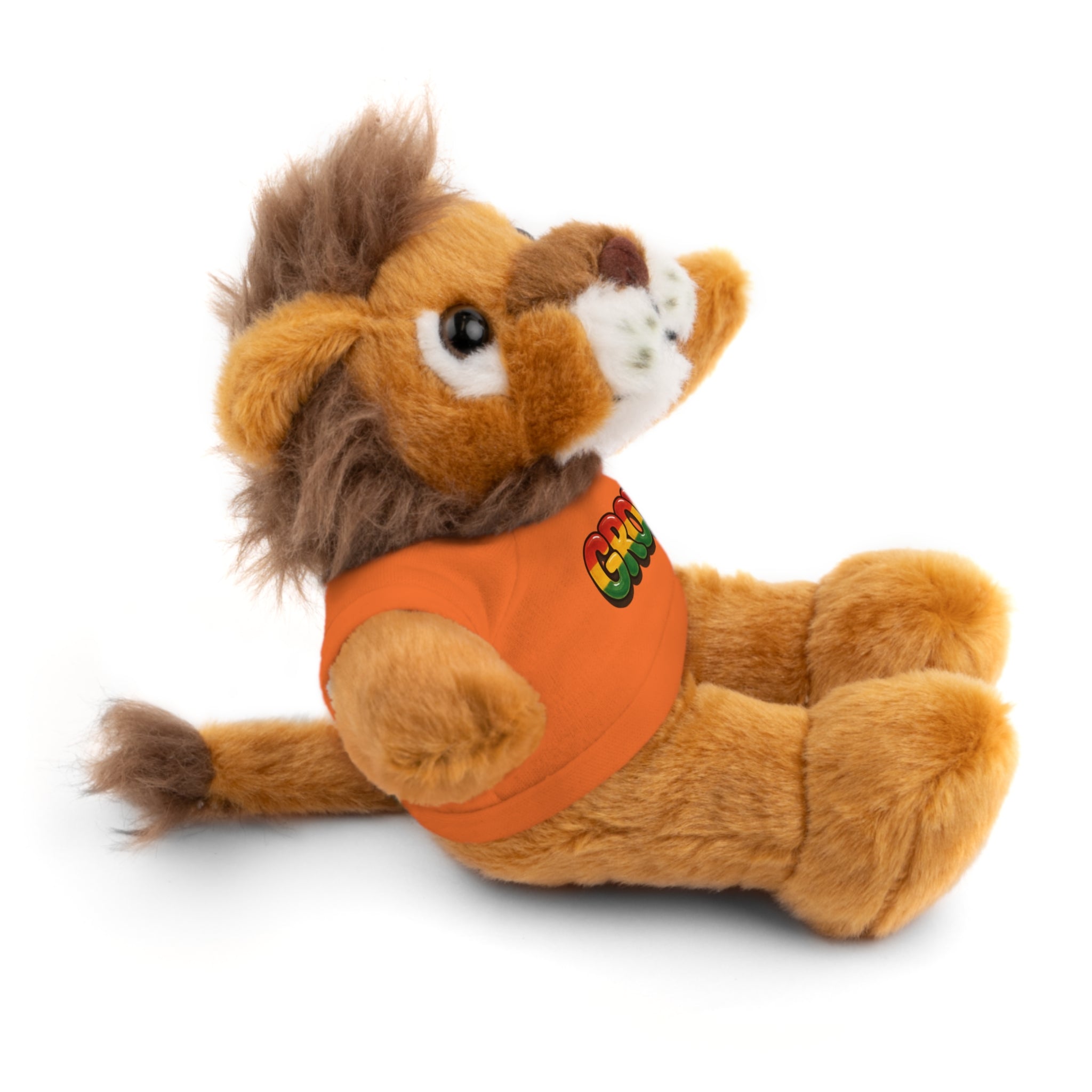 Grow Clothing™ - Rasta Bubble Shirt on your favorite Stuffed Animal, Cute Plush Toy, Gift for Kids, Motivational Bear, Birthday Present, Huggable Friend, Inspiring Decor