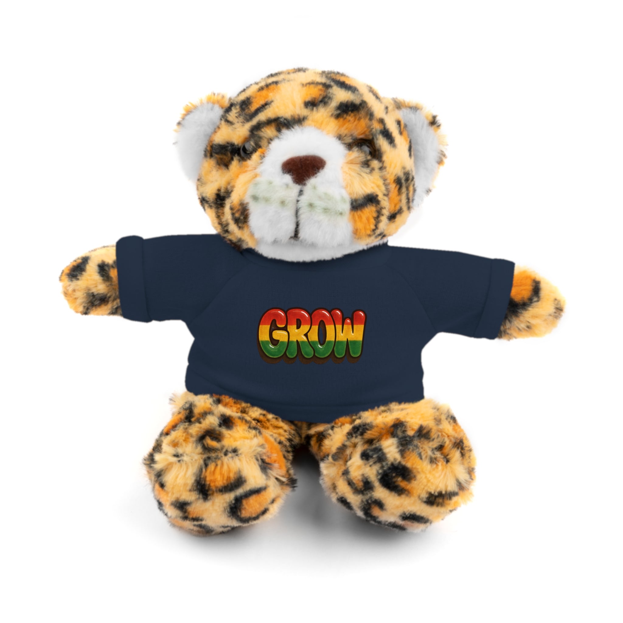 Grow Clothing™ - Rasta Bubble Shirt on your favorite Stuffed Animal, Cute Plush Toy, Gift for Kids, Motivational Bear, Birthday Present, Huggable Friend, Inspiring Decor