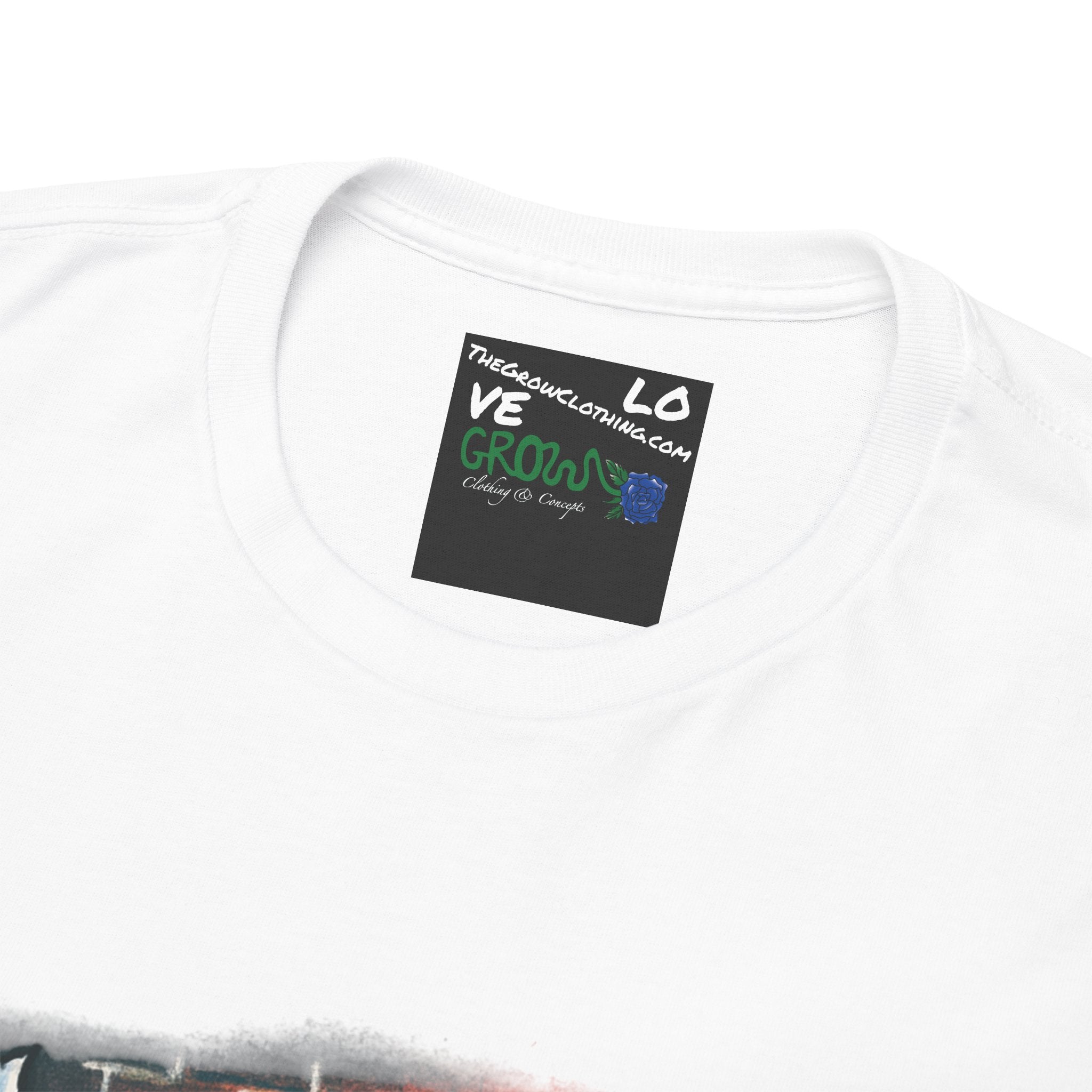 Grow Clothing™,Grow Love Not Hate, unisex Cotton Tee,Positive Streetwear T-shirt