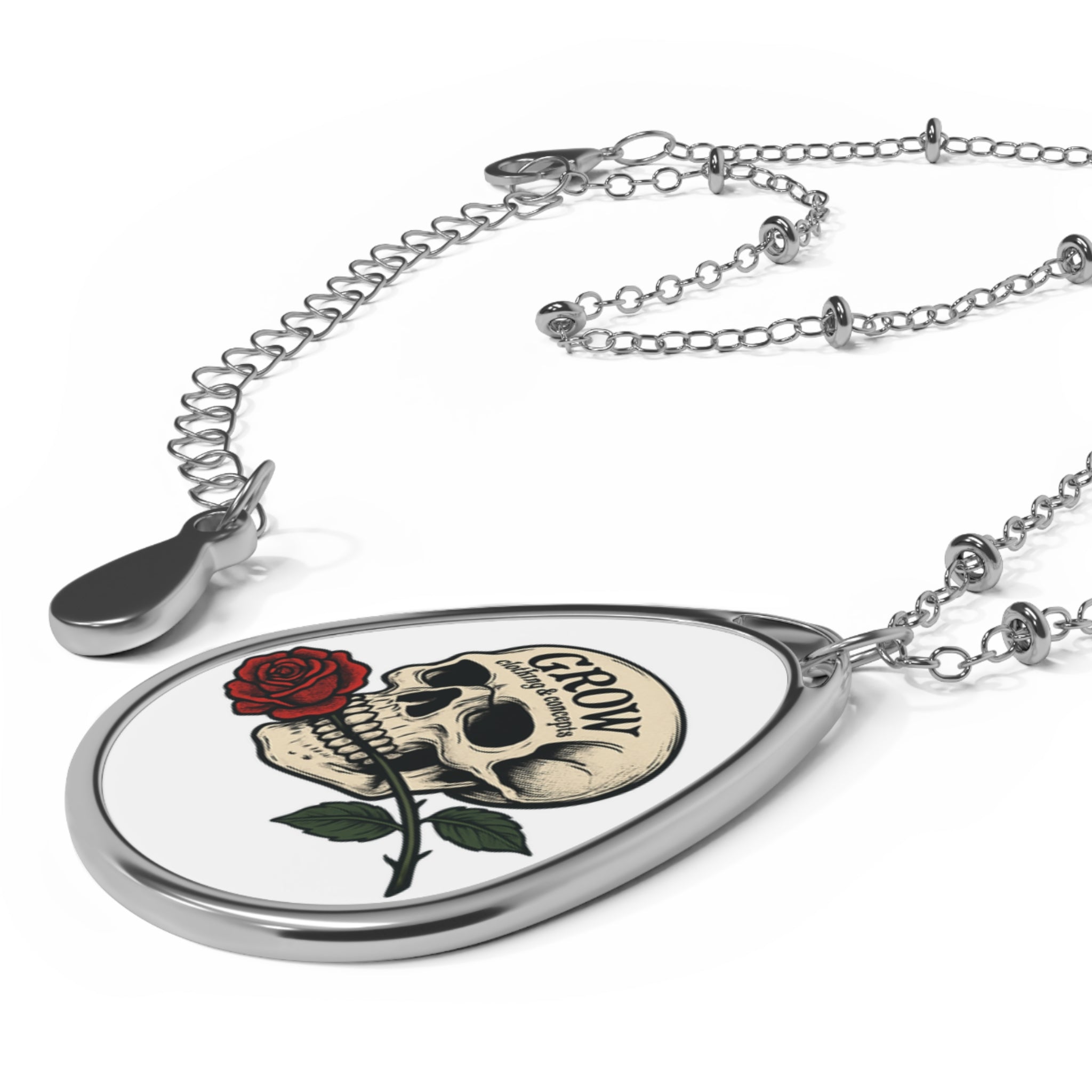The Grow Clothing™ Elegant Oval Necklace: Personalized Jewelry for Her , Unique Pendant, Layering Style, Perfect for Any Occasion