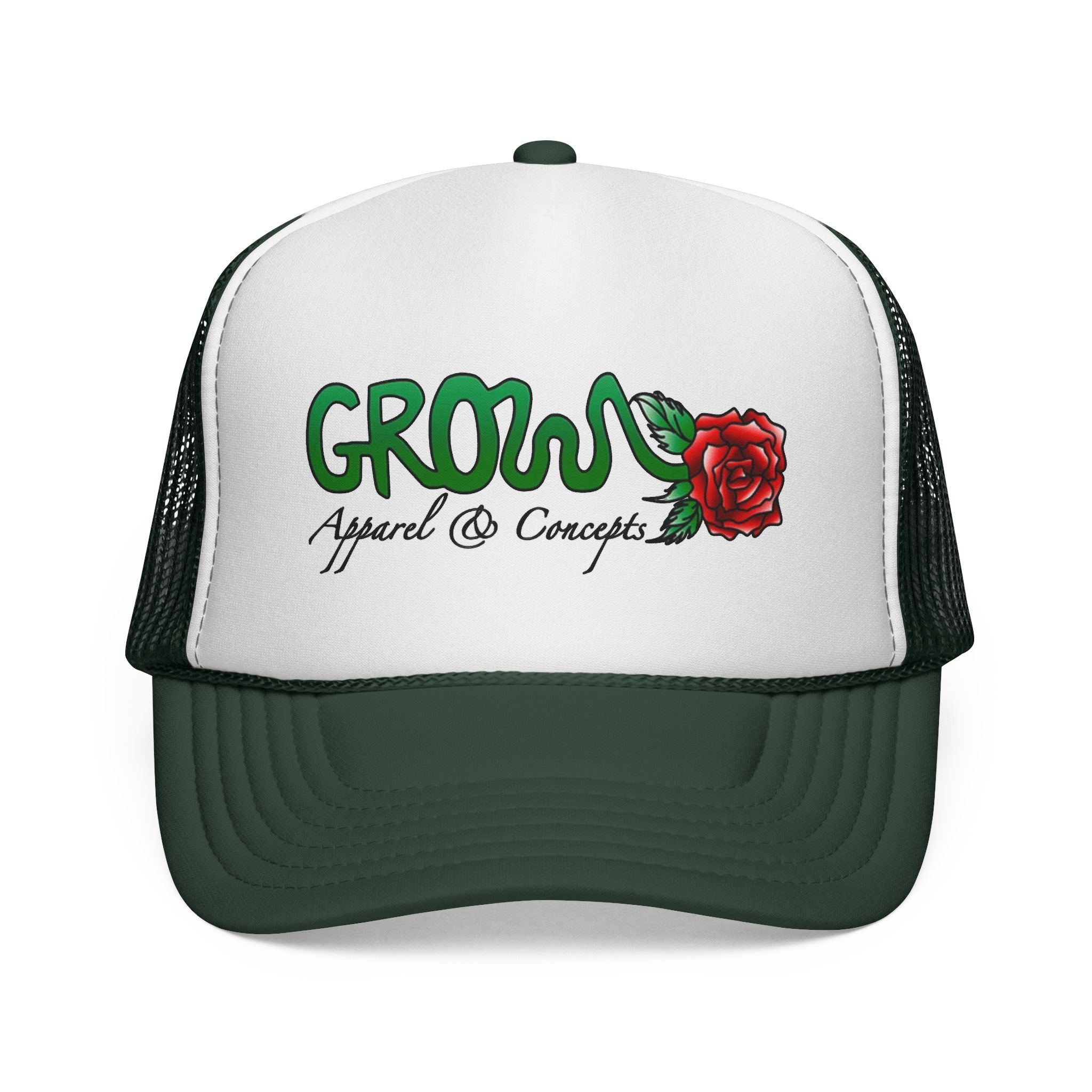 Grow’s THE ICON Trucker hat- non-embroidered streetwear hat, snapback, 20 flat