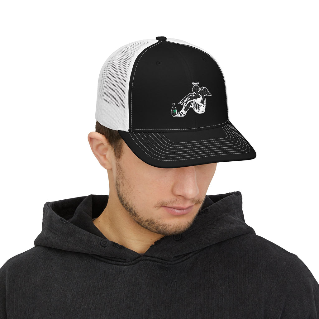 The Grow Clothing™  Embroidered Trucker Cap - Banksy Design on Trucker hat. Streetwear. On Sale!