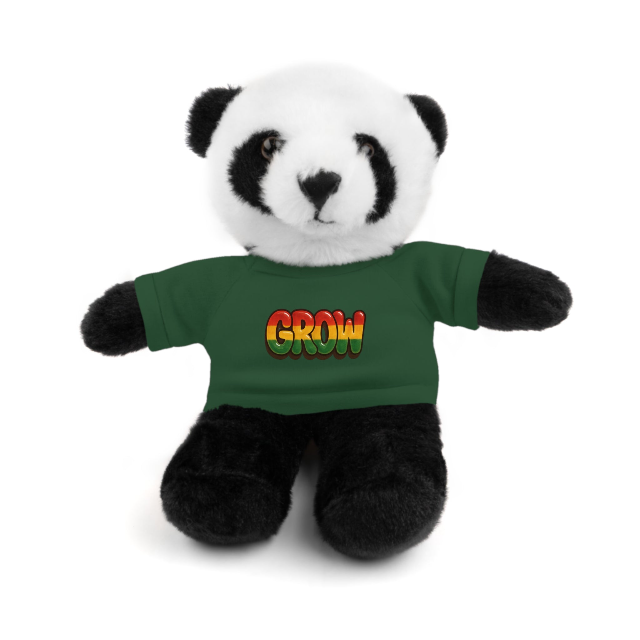Grow Clothing™ - Rasta Bubble Shirt on your favorite Stuffed Animal, Cute Plush Toy, Gift for Kids, Motivational Bear, Birthday Present, Huggable Friend, Inspiring Decor