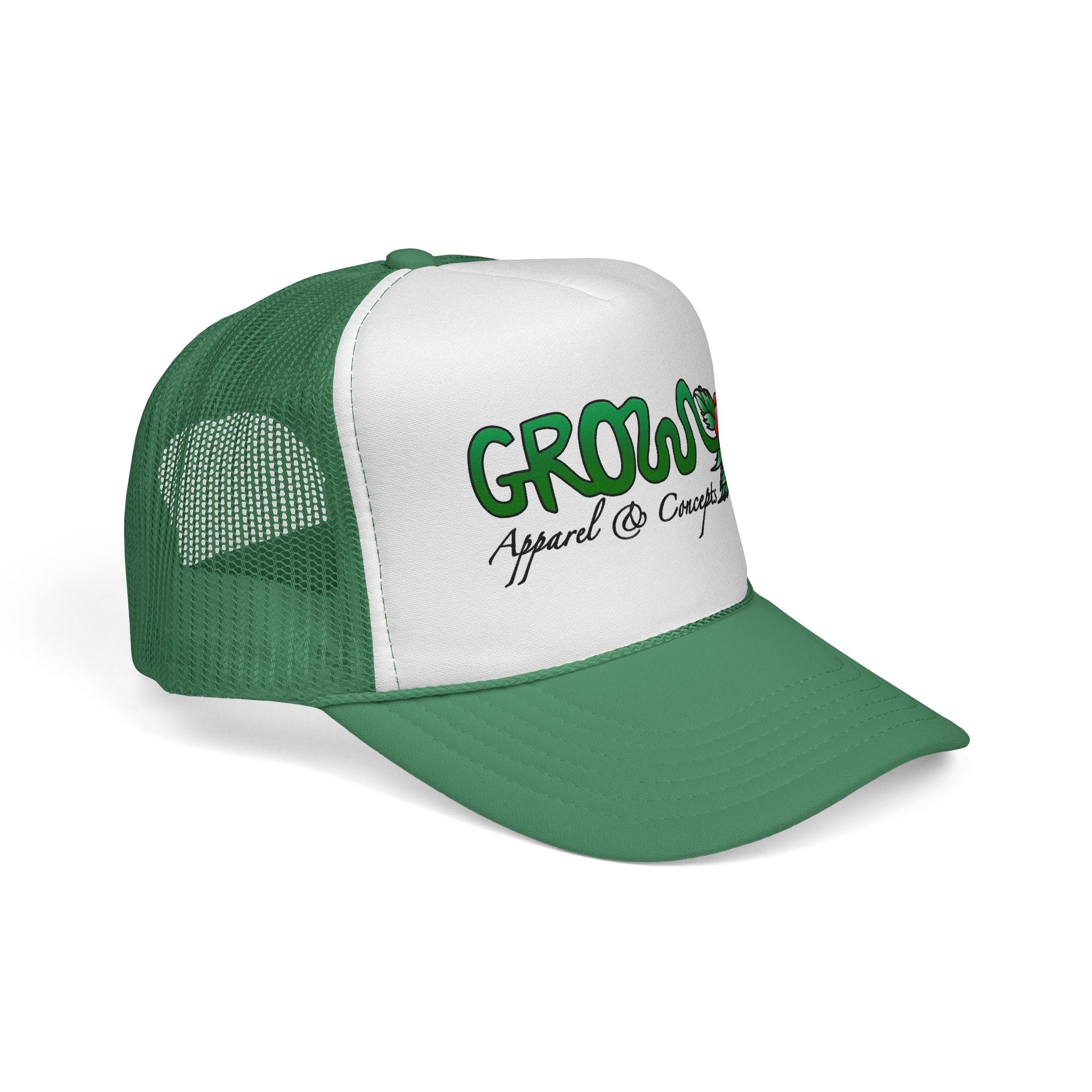 Grow’s THE ICON Trucker hat- non-embroidered streetwear hat, snapback, 20 flat