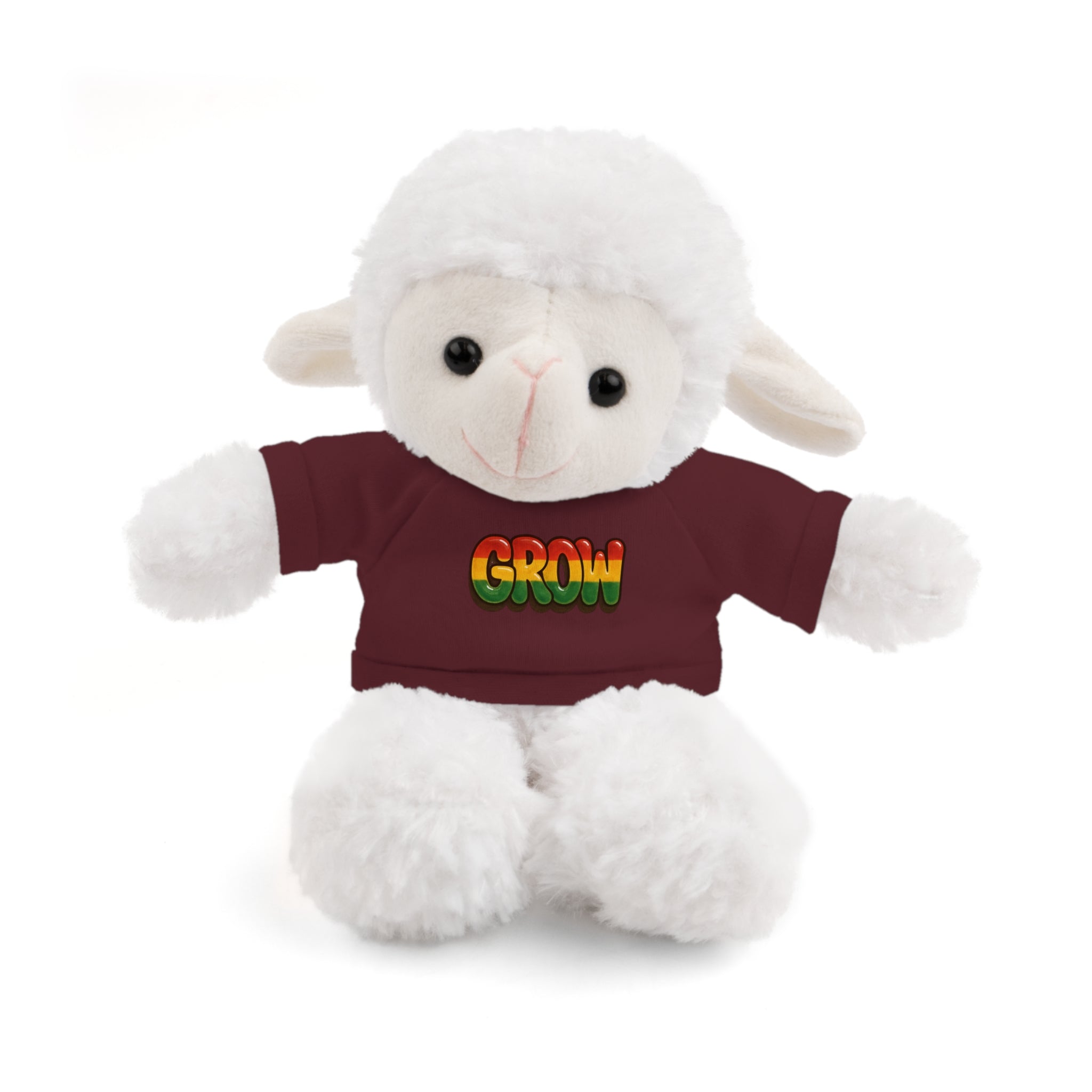 Grow Clothing™ - Rasta Bubble Shirt on your favorite Stuffed Animal, Cute Plush Toy, Gift for Kids, Motivational Bear, Birthday Present, Huggable Friend, Inspiring Decor